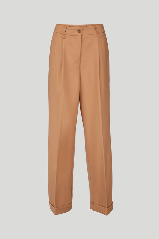 TWINSET Camel technical wool trousers