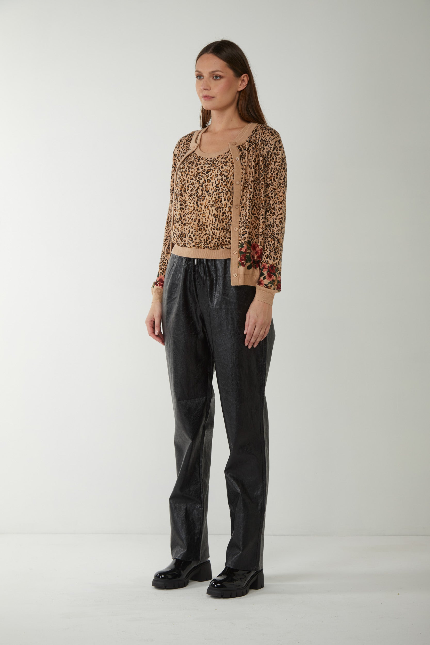 TWINSET Pantalone in Similpelle Nero