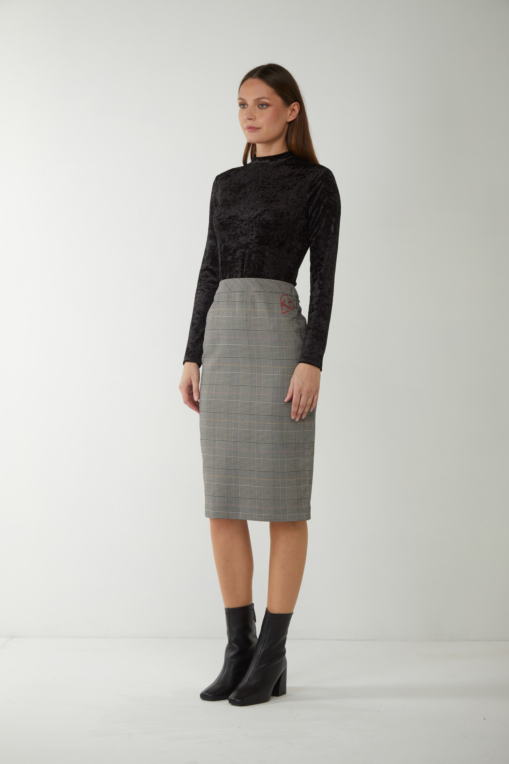 MY TWIN TWINSET Longuette skirt in Prince of Wales
