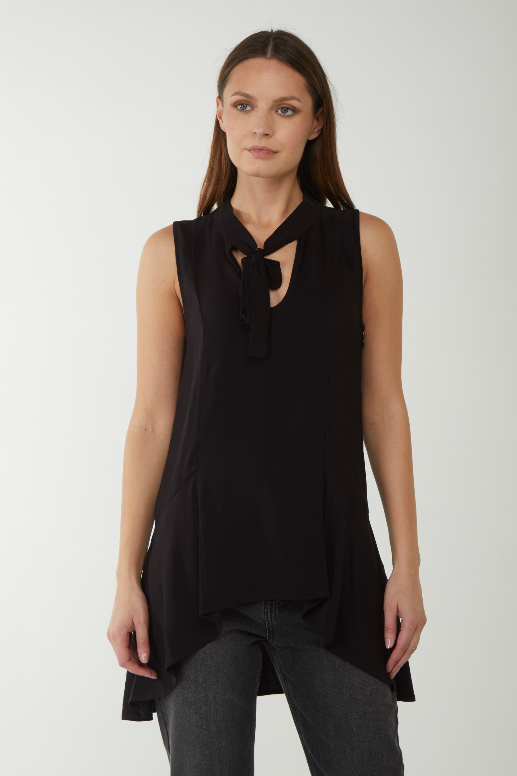 TWINSET Georgette top with bow collar