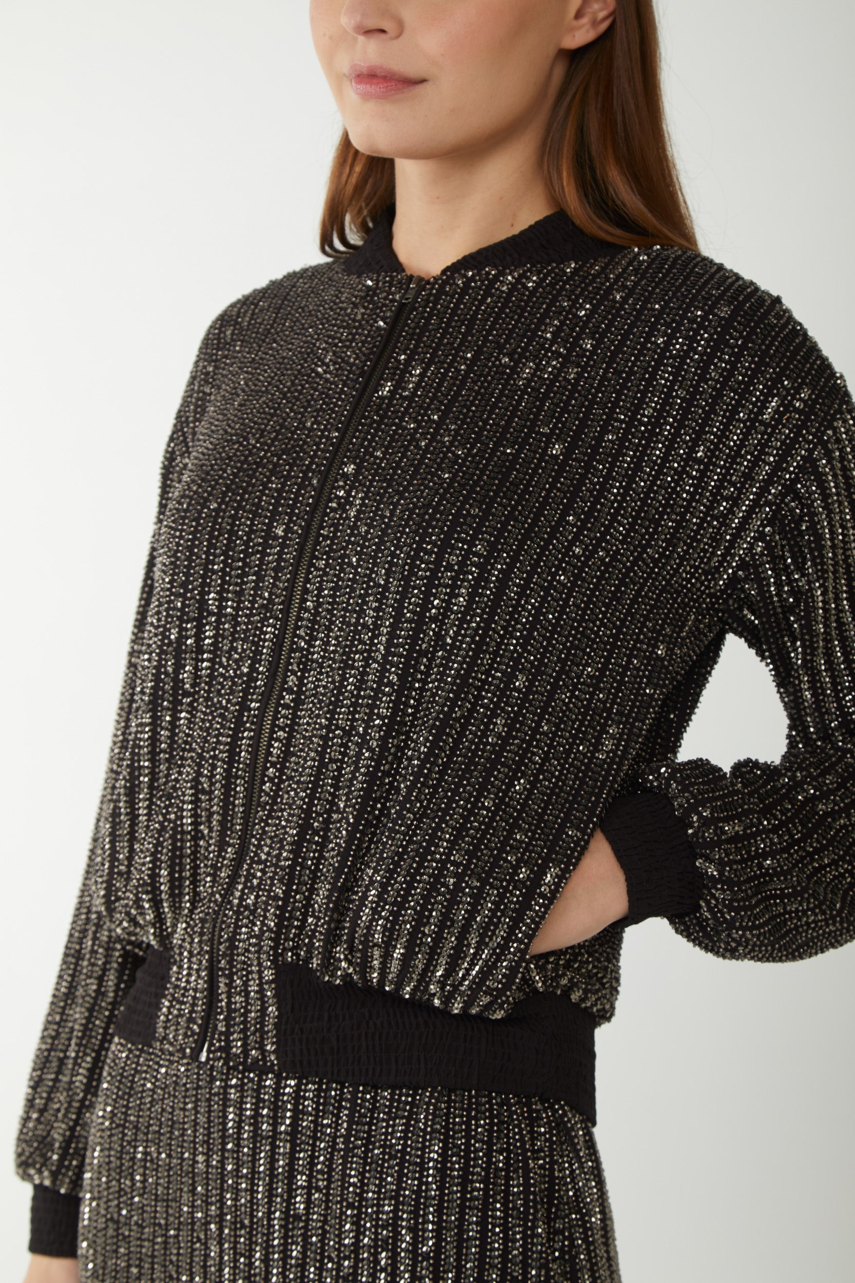 TWINSET Bomber with Sequin Embroidery