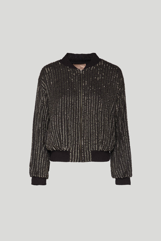 TWINSET Bomber with Sequin Embroidery