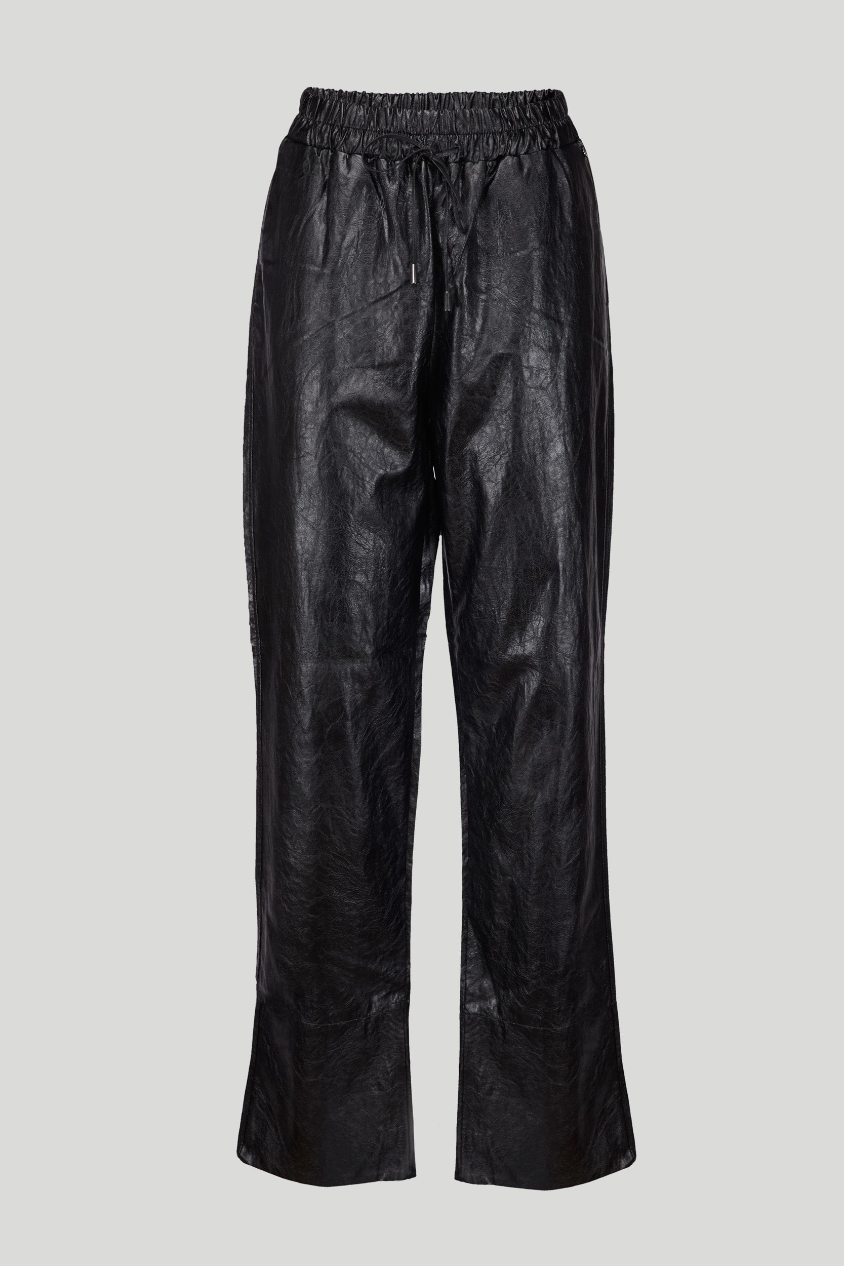 TWINSET Pants in Black Faux Leather