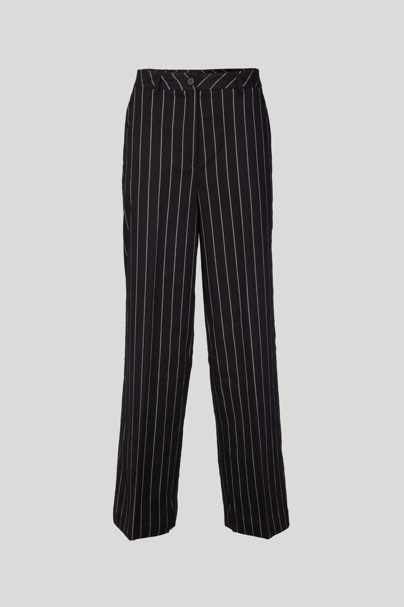 MY TWIN TWINSET Black Pinstriped Trousers