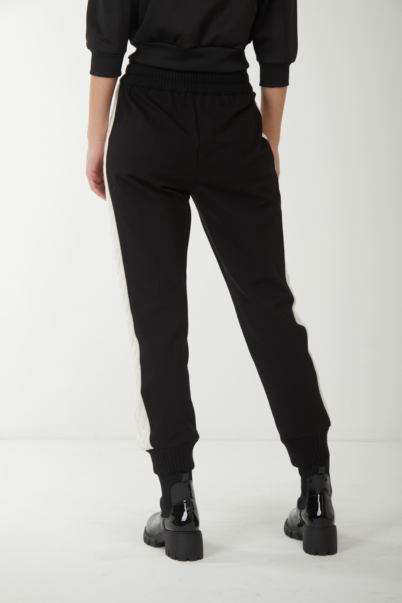 TWINSET Jogging Pants with Knitted Inlay