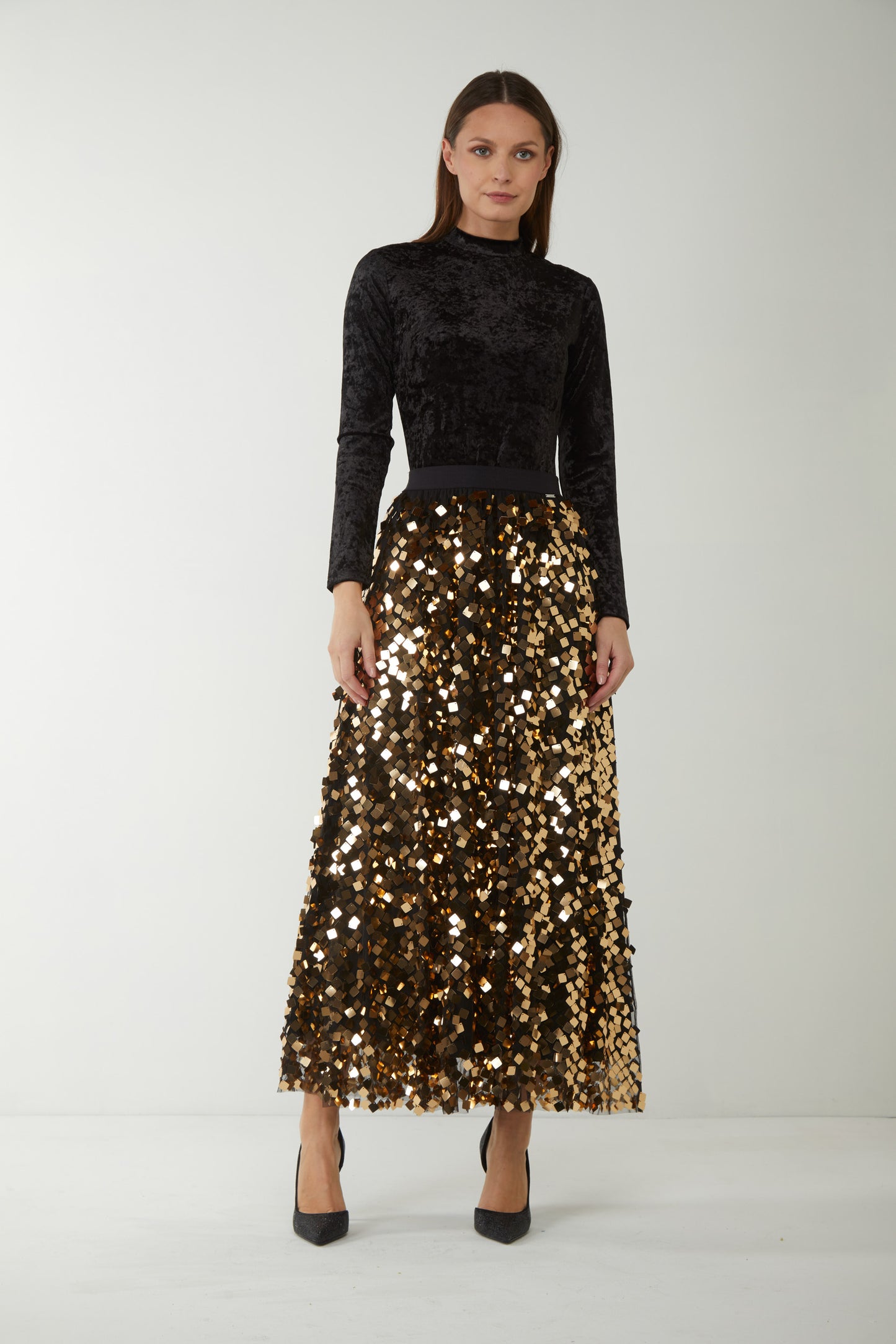 TWINSET Gonna Longuette con Paillettes
