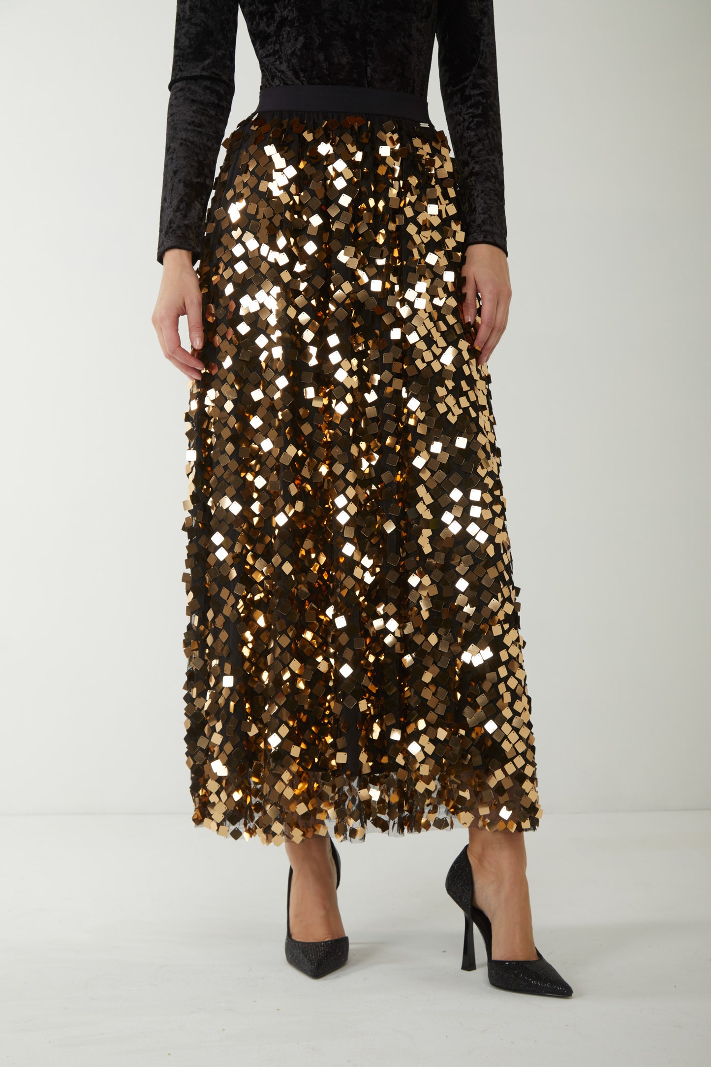 TWINSET Gonna Longuette con Paillettes