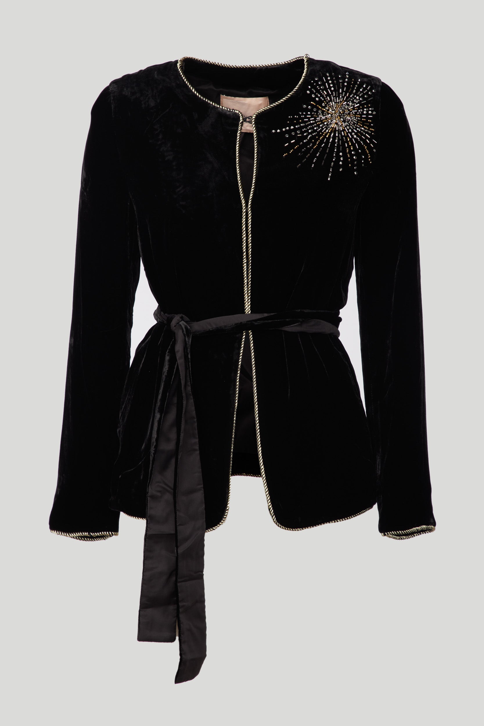TWINSET Velvet jacket with embroidery