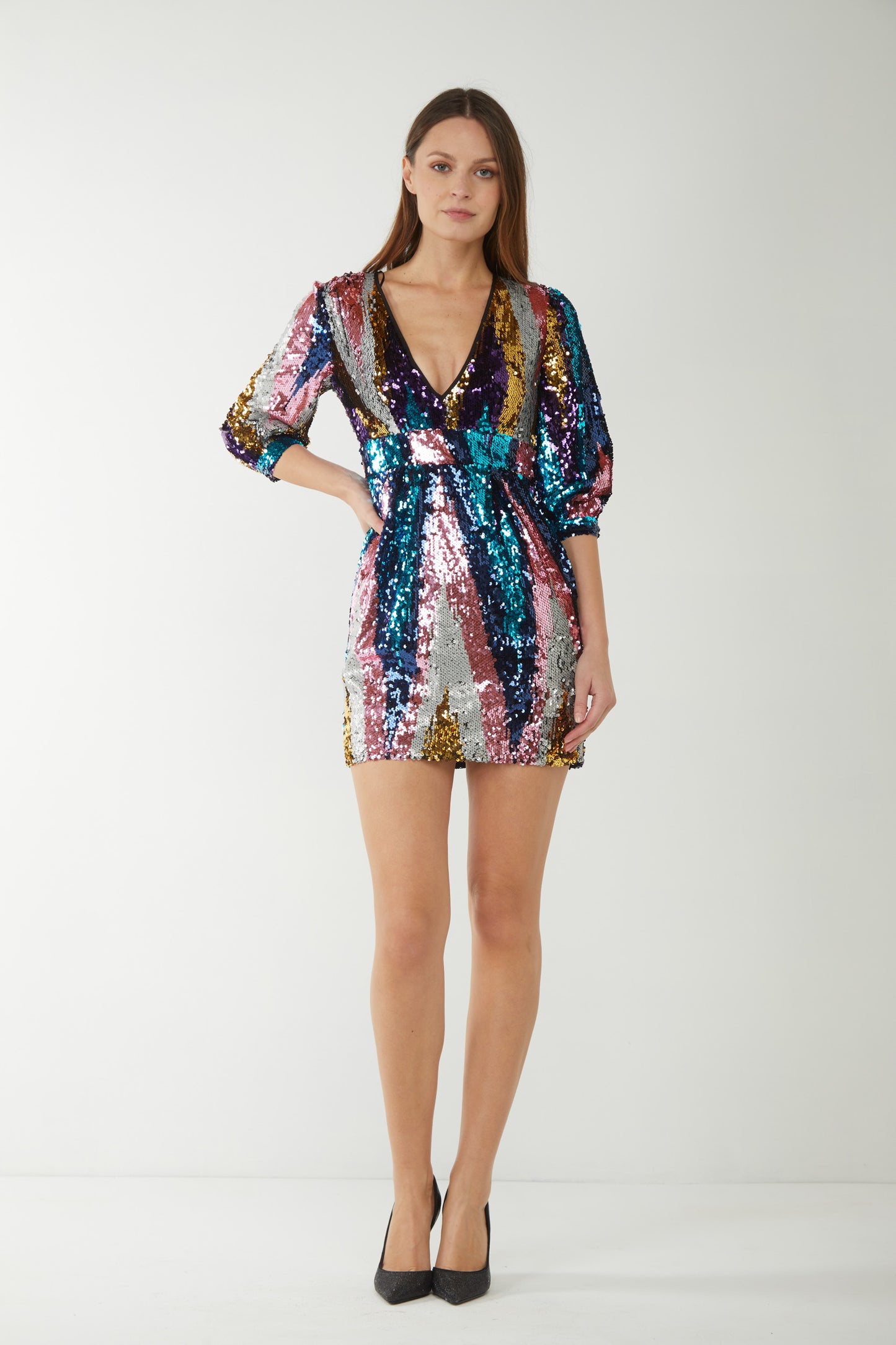 TWINSET Abito in Full Paillettes Multicolor
