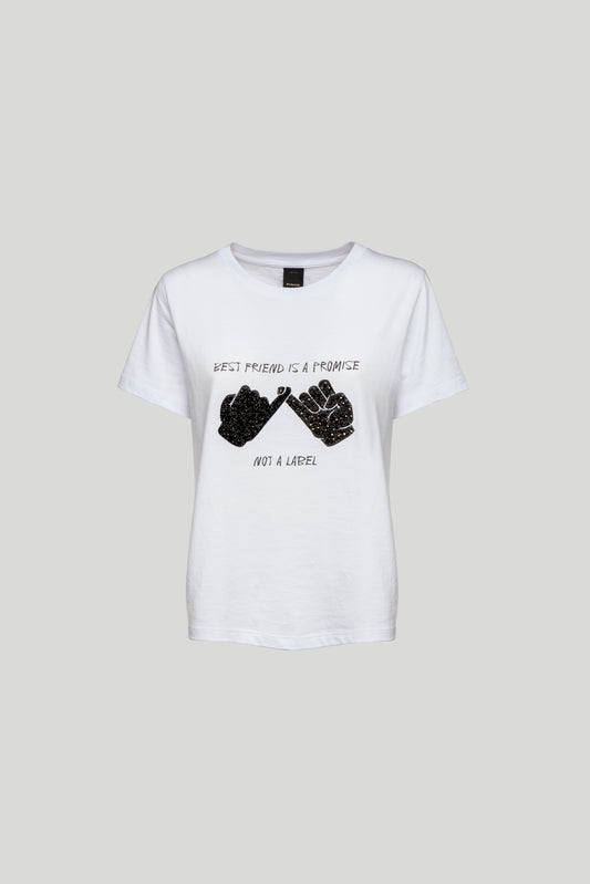 PINKO T-shirt Bianca con Stampa