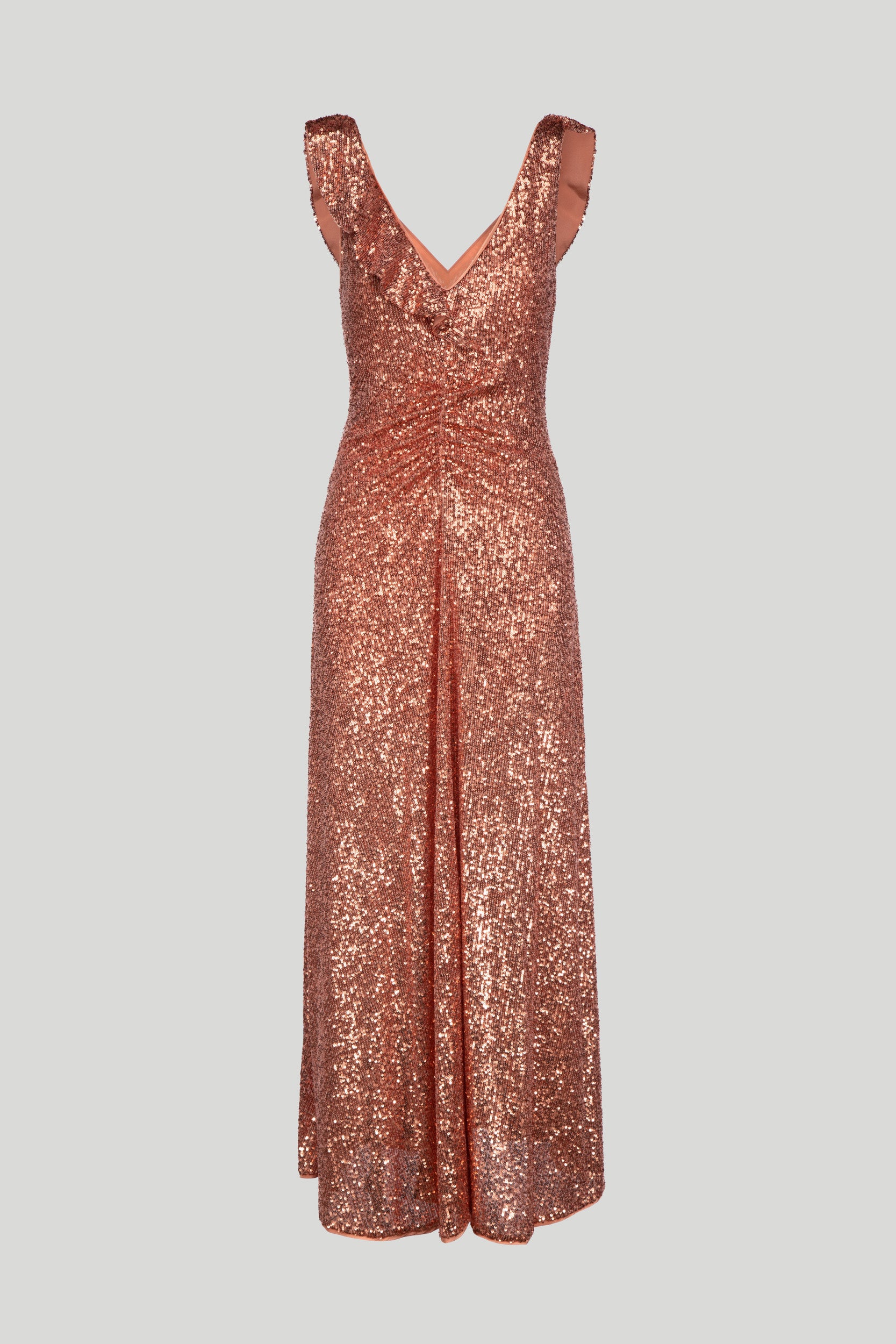 PINKO Pink Full Sequins Long Dress