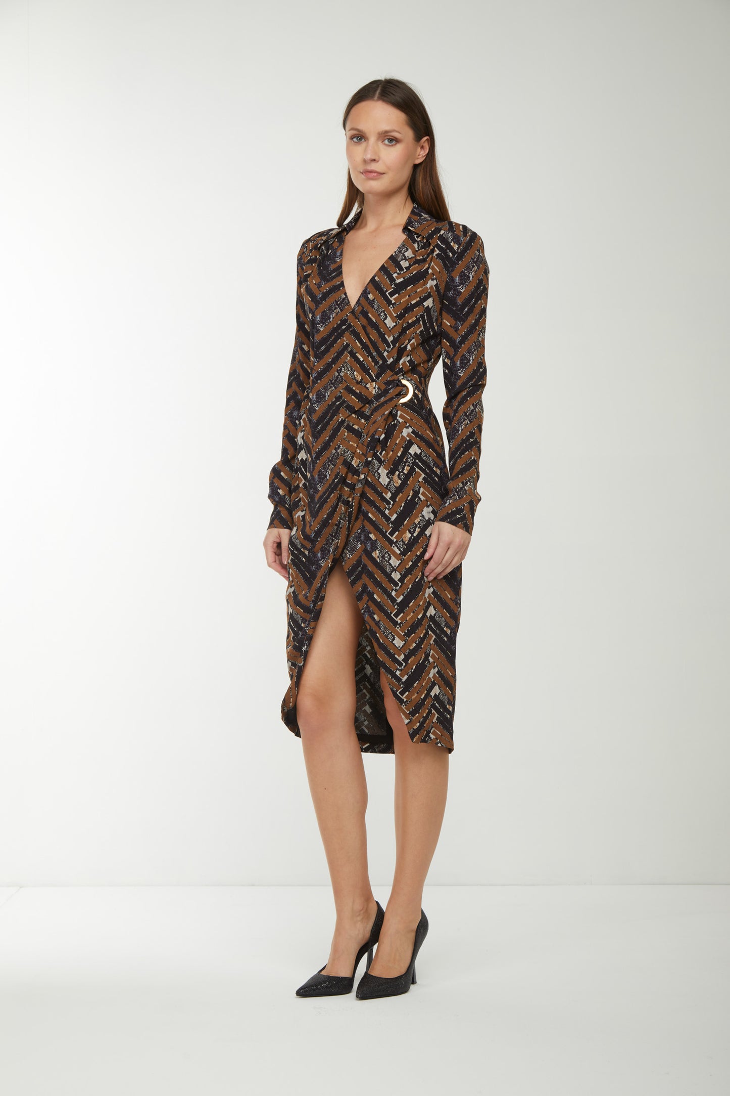 PINKO Dress with Reptile Effect Print
