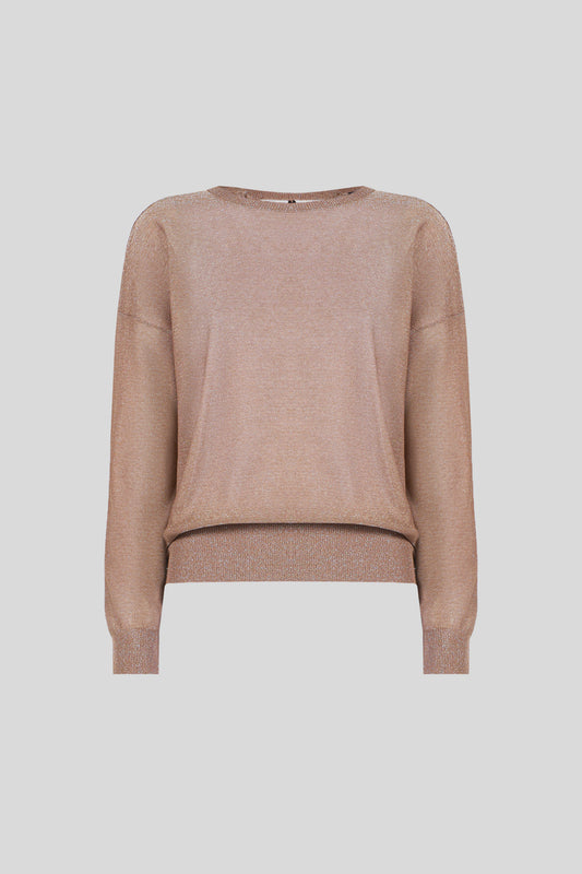 LIU JO Brown Lurex Sweater