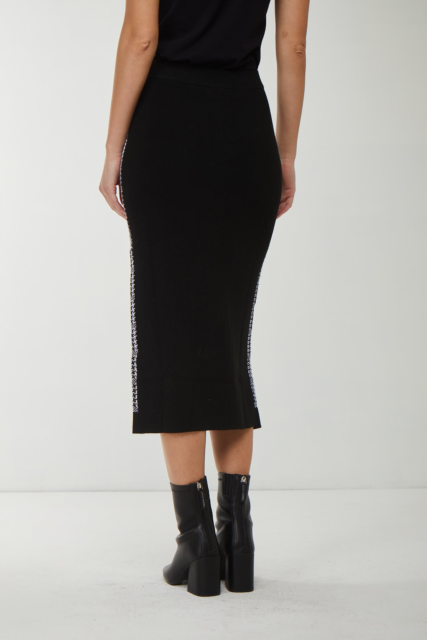 LIU JO Houndstooth Fantasia Long Skirt