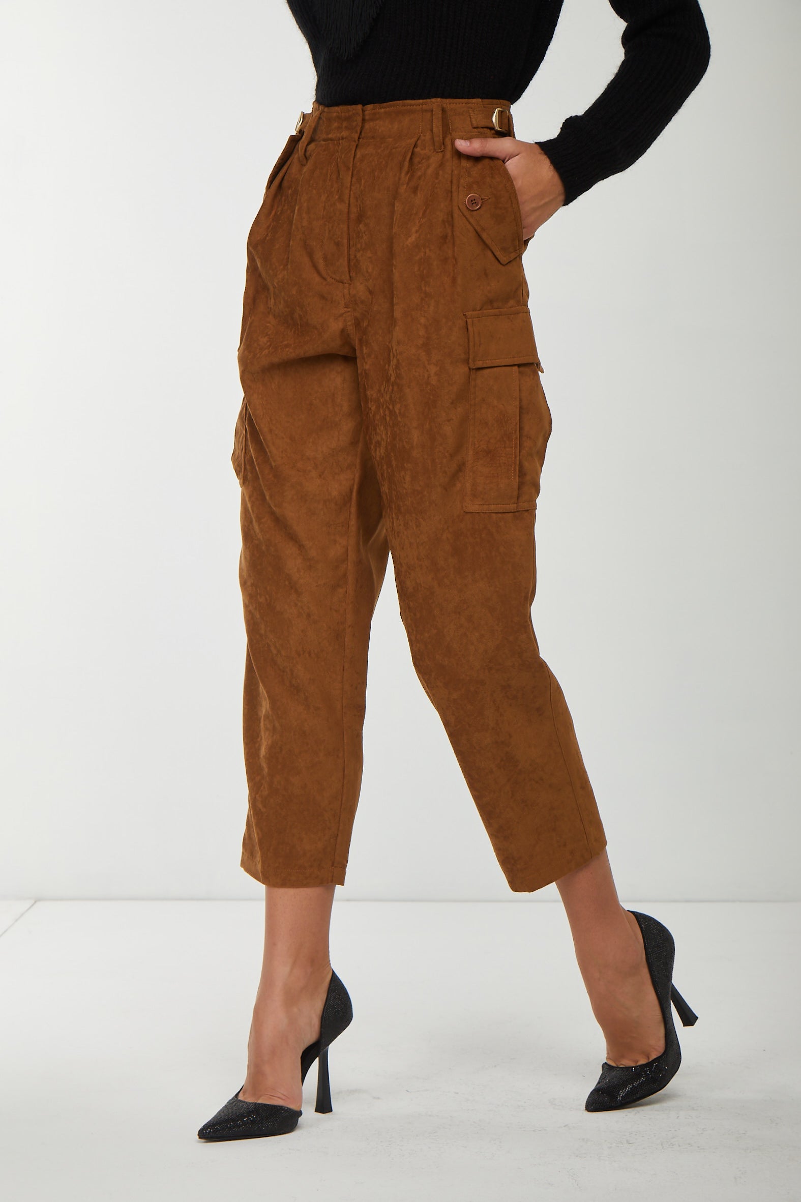 LIU JO Pantalone Cargo Marrone