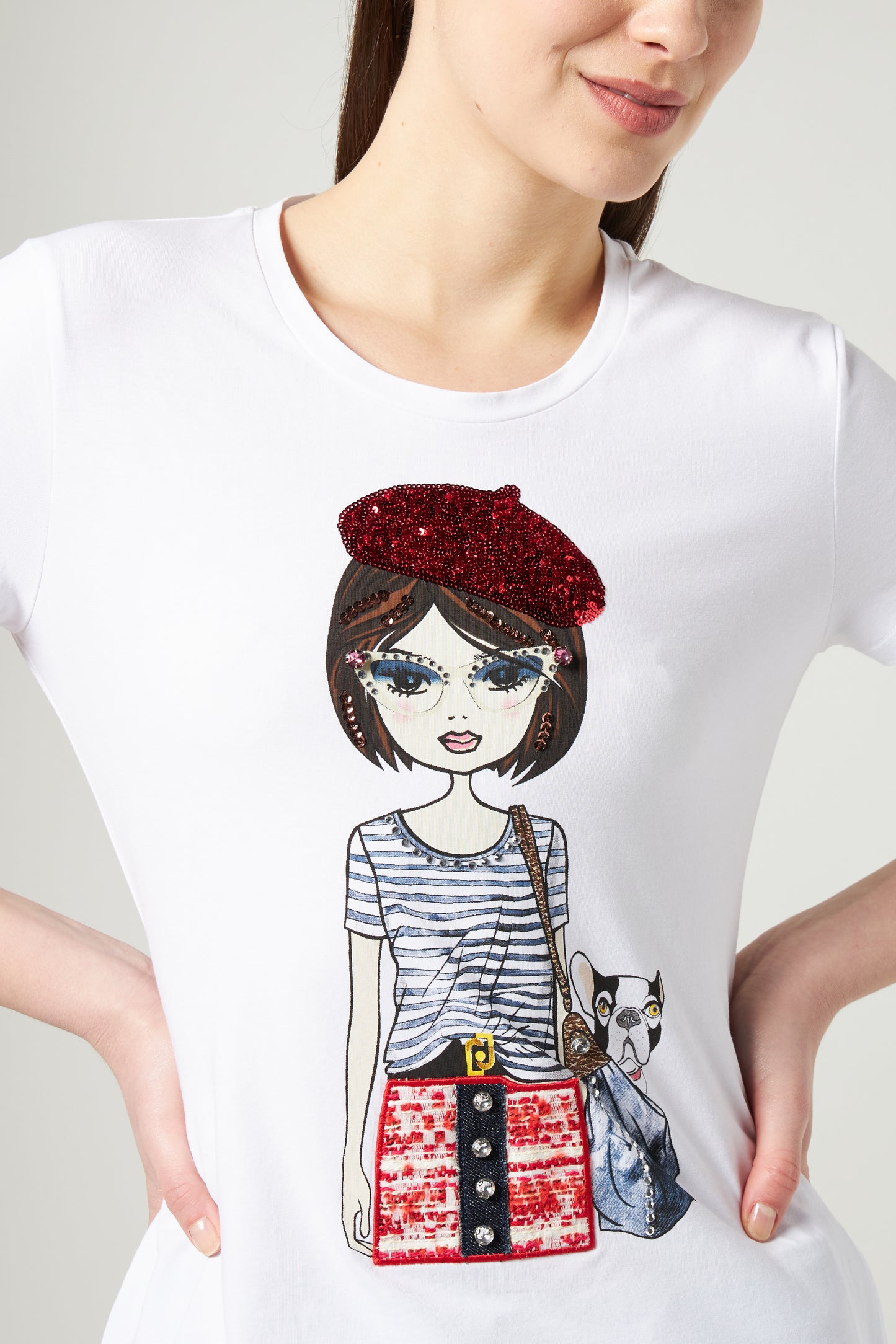 LIU JO T-shirt Bianca con Stampa