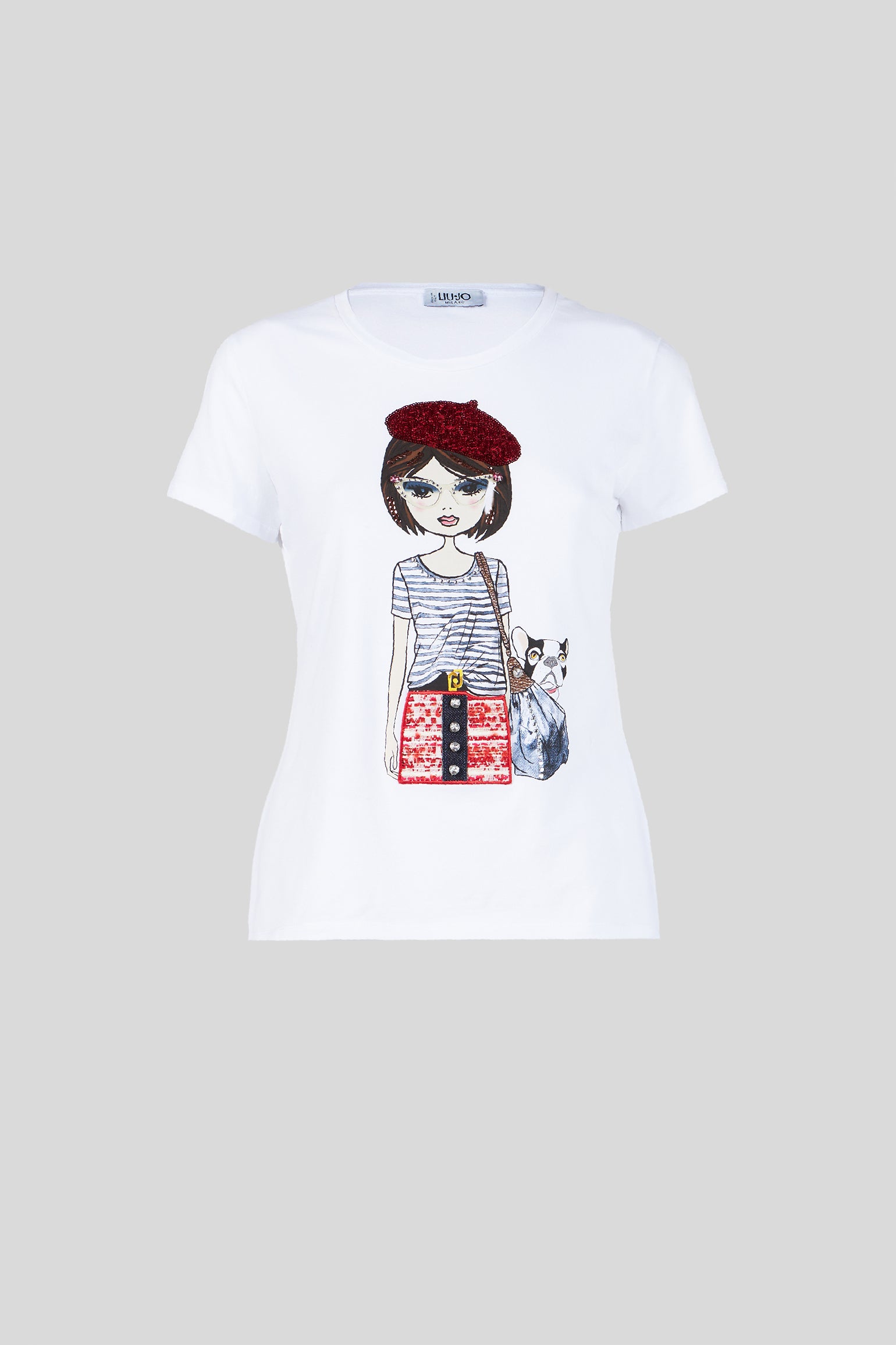 LIU JO White T-shirt with M Print