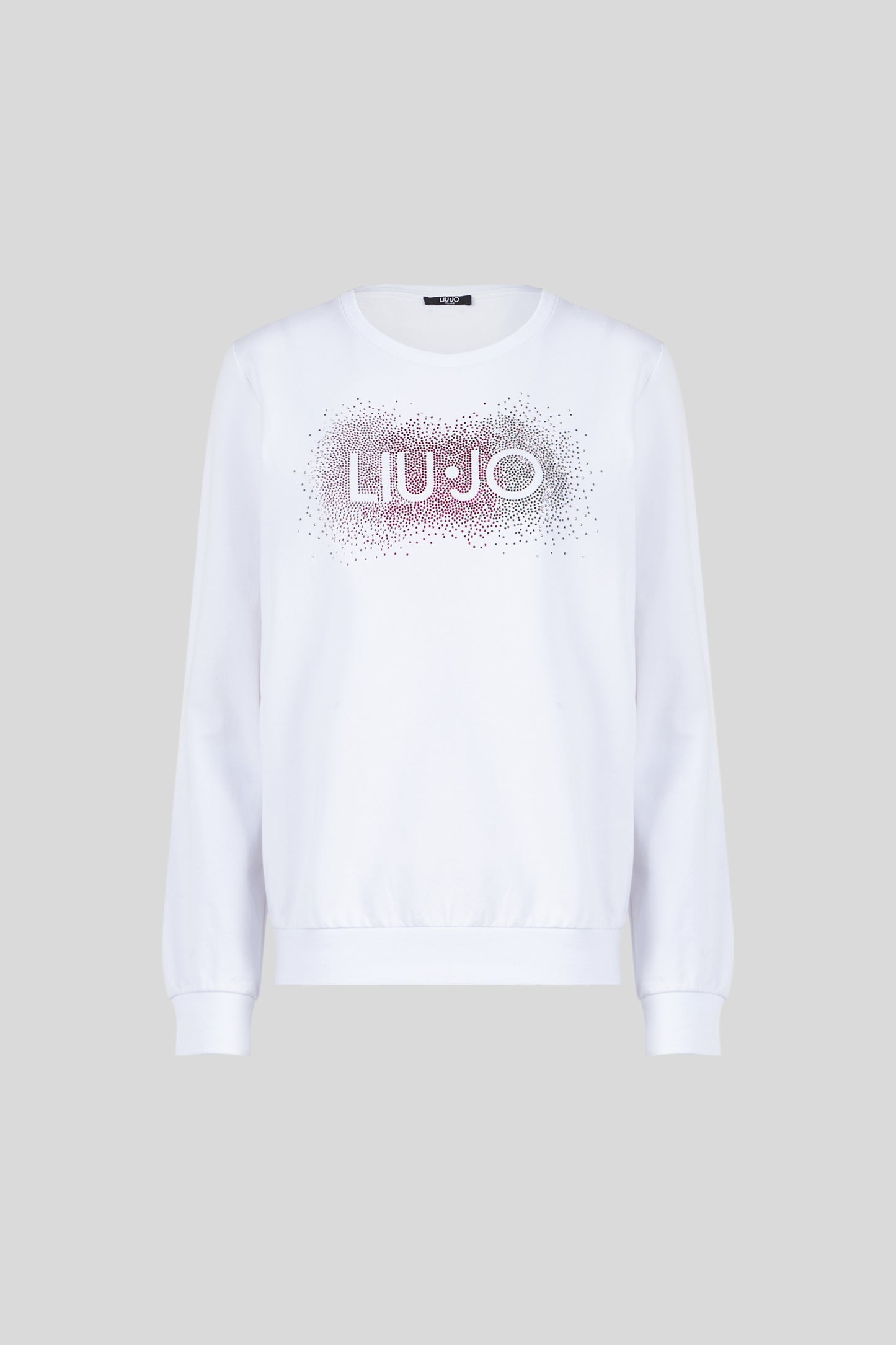 LIU JO Felpa Bianca con Logo Glitter