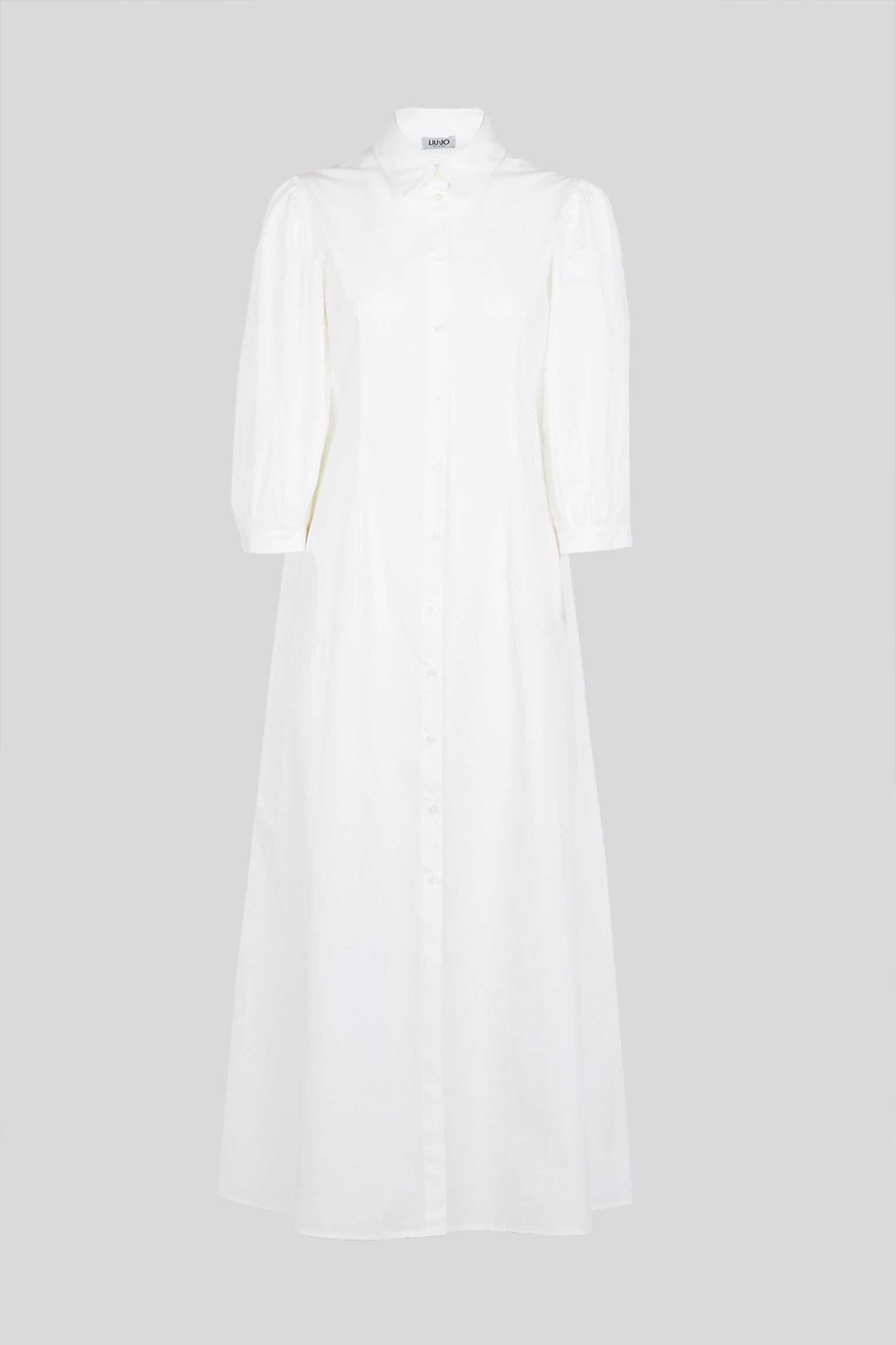 LIU JO White Poplin Long Dress