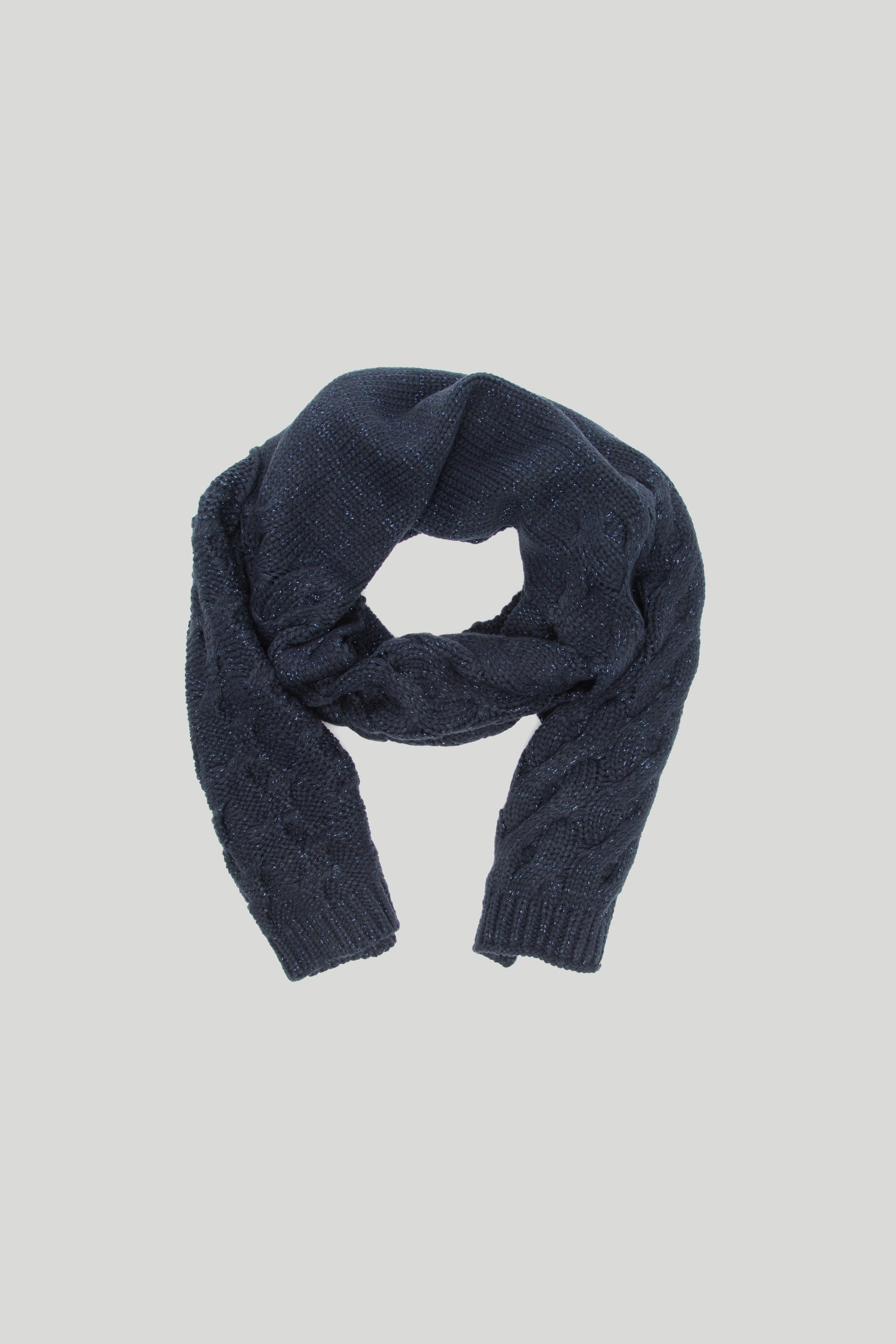 LIU Midnight Blue Knitted Scarf