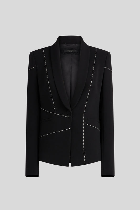PATRIZIA PEPE Black Blazer with Rhinestones