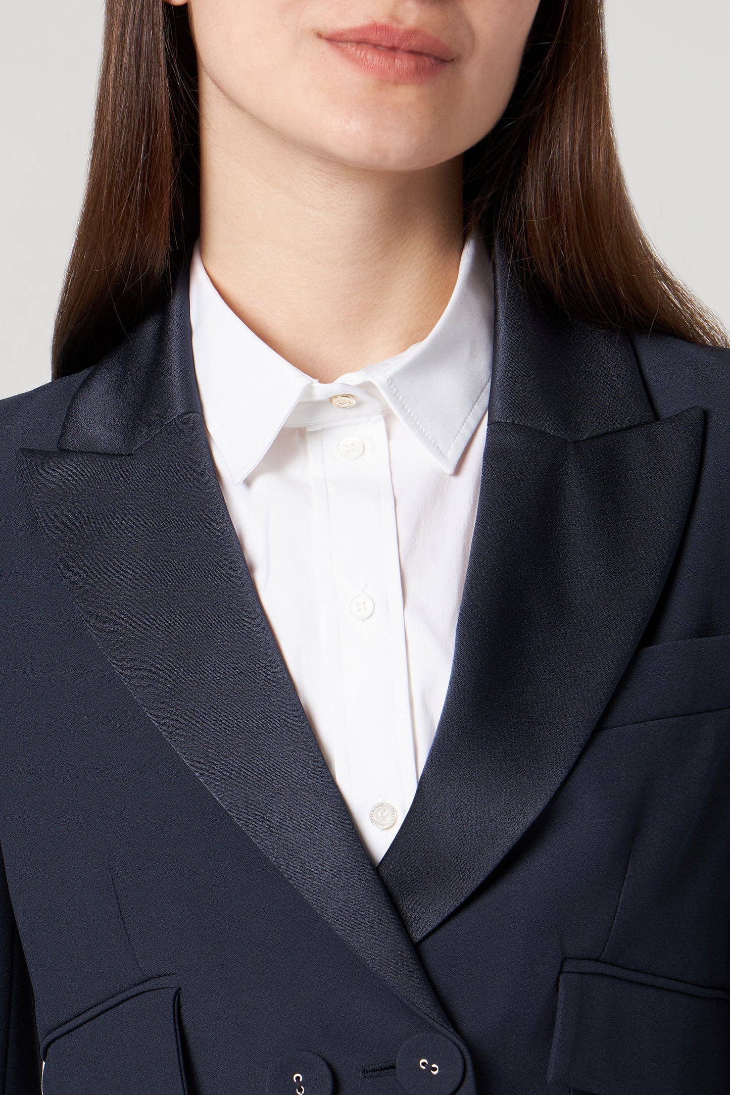 PATRIZIA PEPE Blazer Cropped Blu