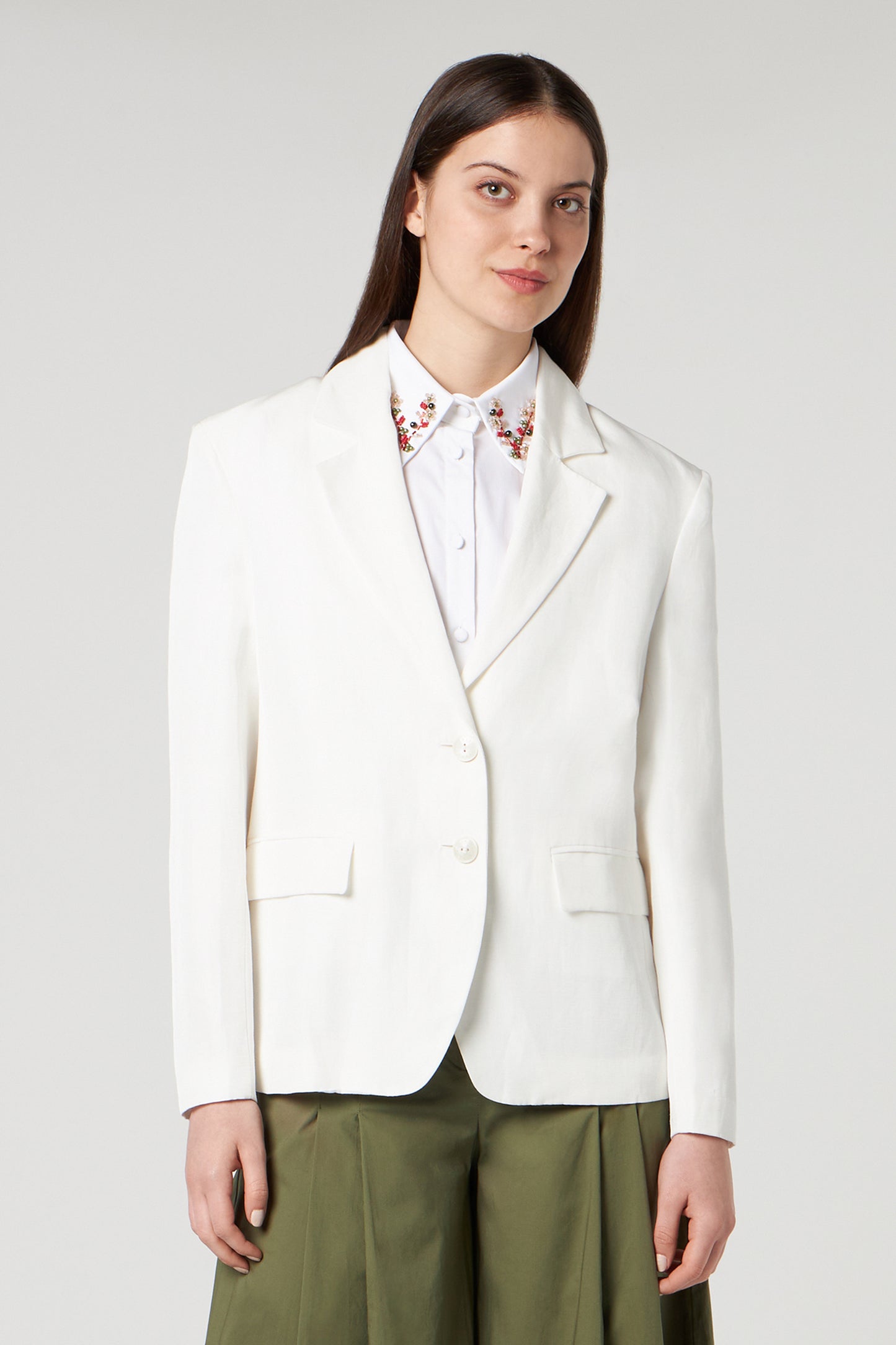 PATRIZIA PEPE Blazer Monopetto Bianco