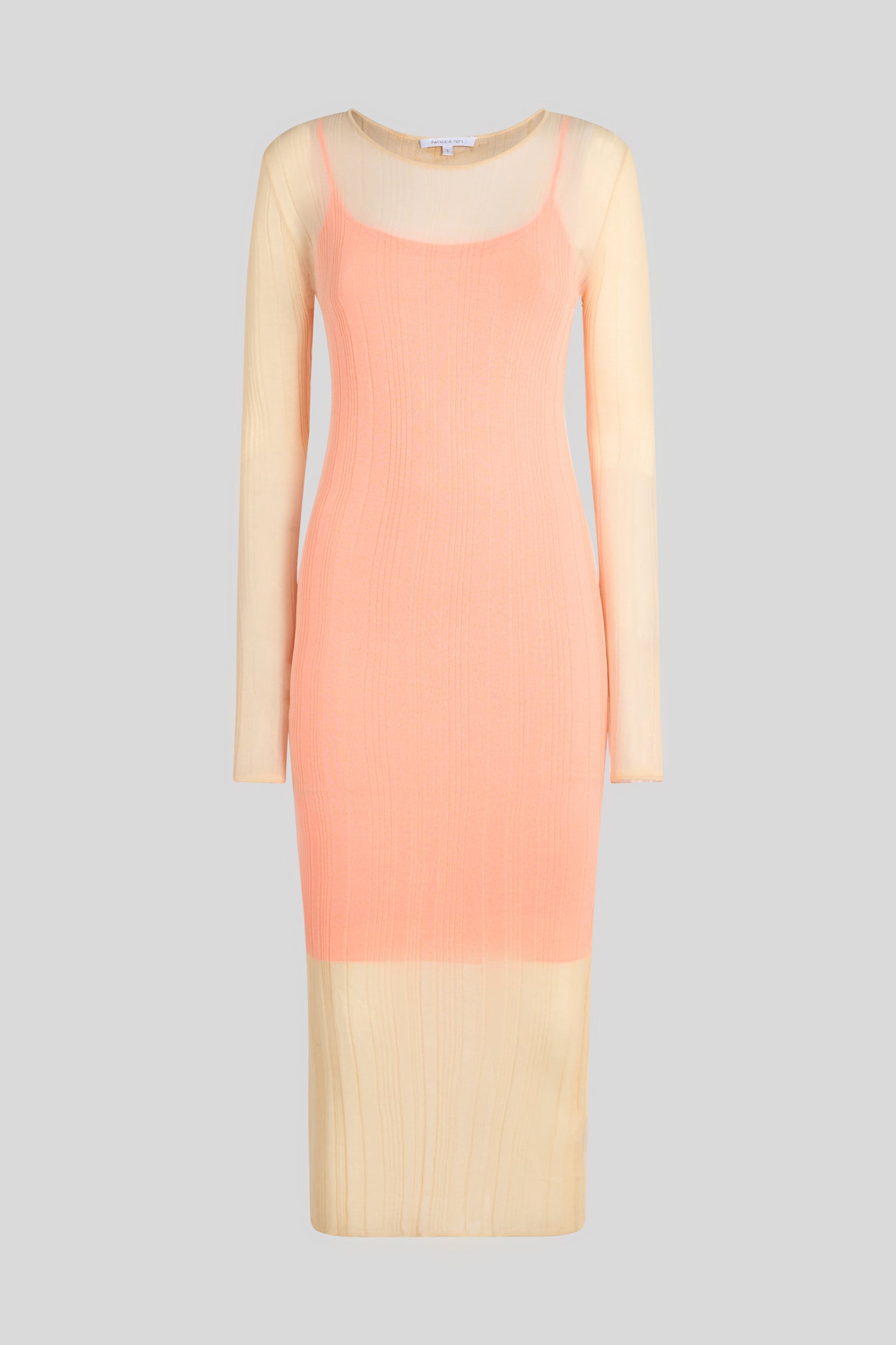 PATRIZIA PEPE Orange Fluo Longuette Dress