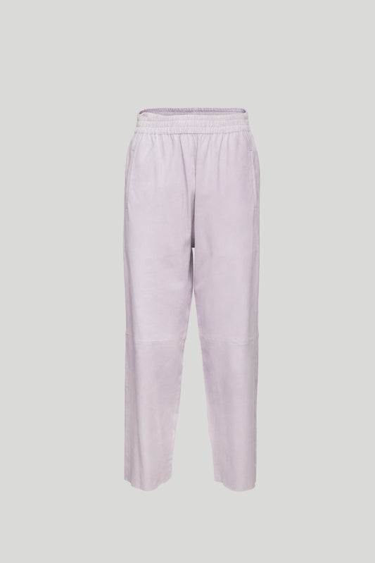 PINKO Lilac suede trousers