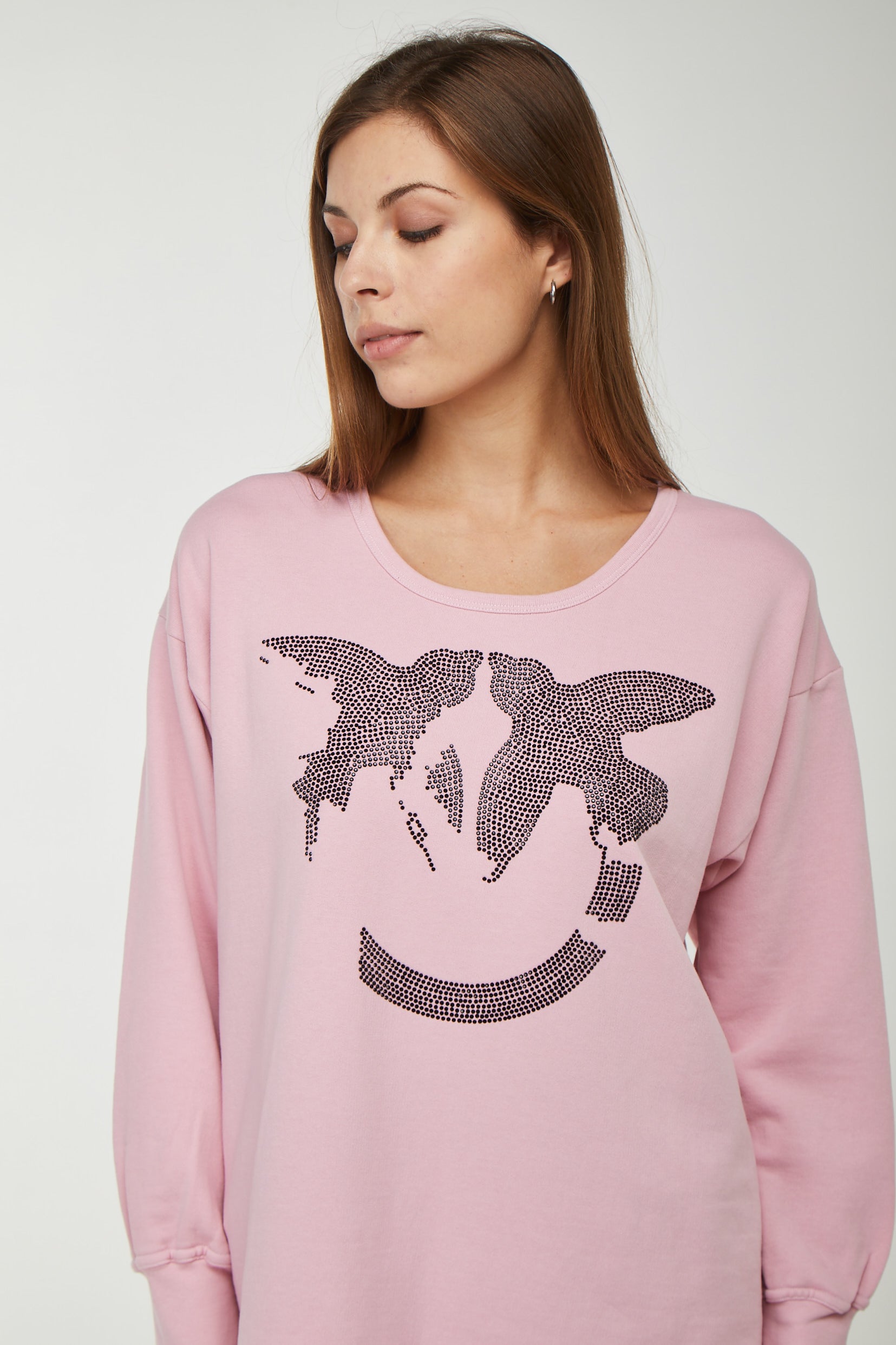 PINKO Pink Sweatshirt with Logo