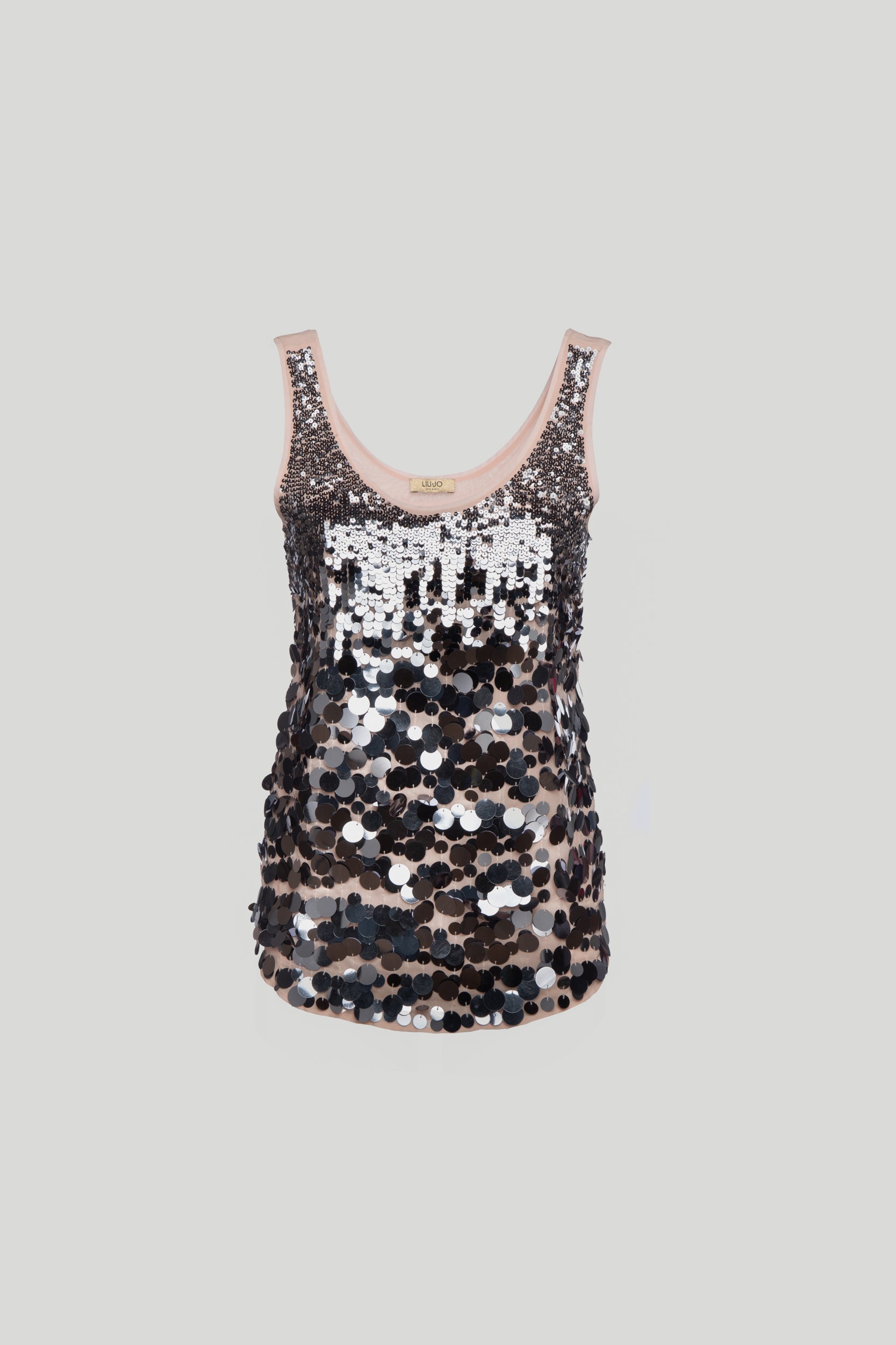 LIU JO Top con Paillettes Argento