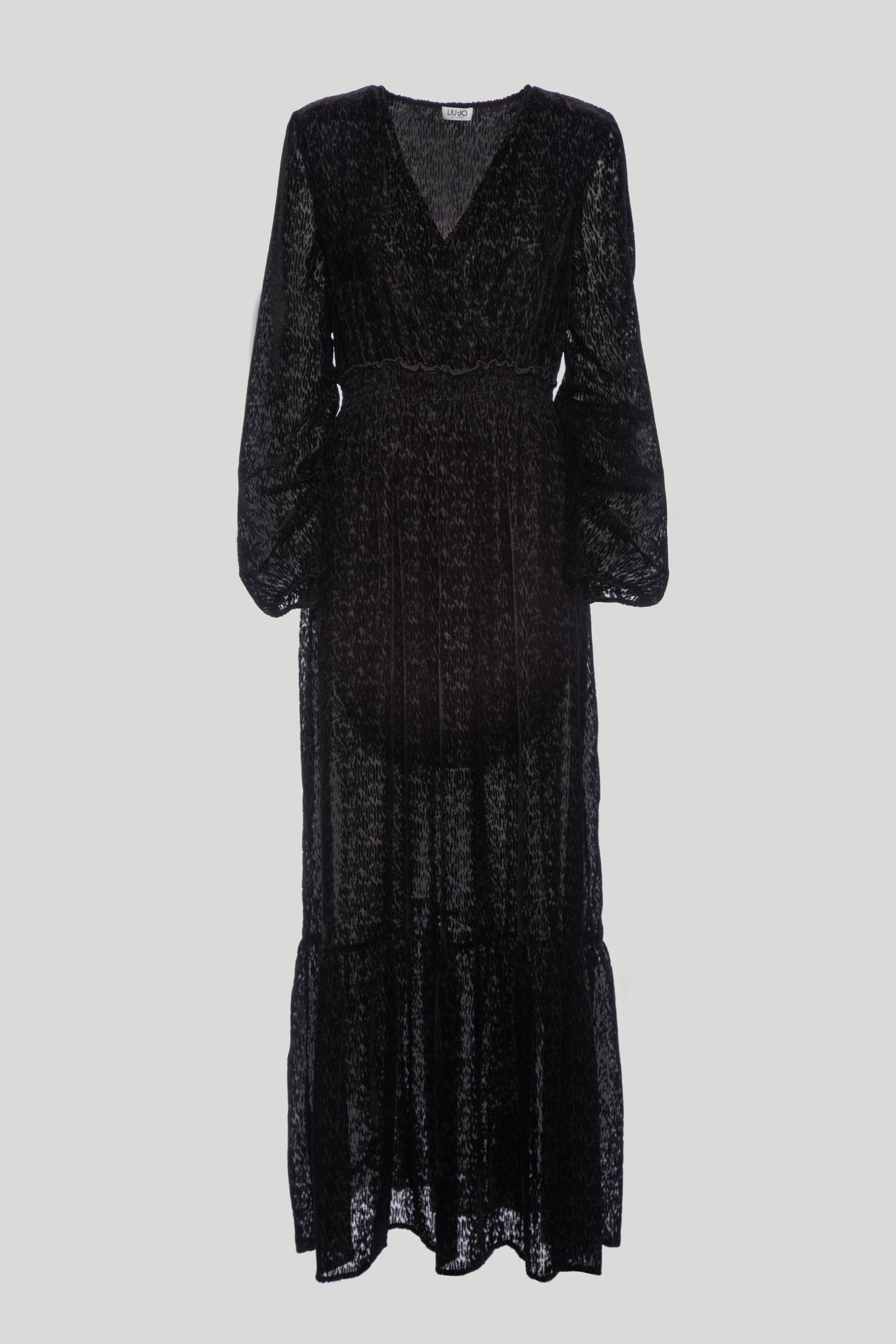 LIU JO Black Velvet Long Dress
