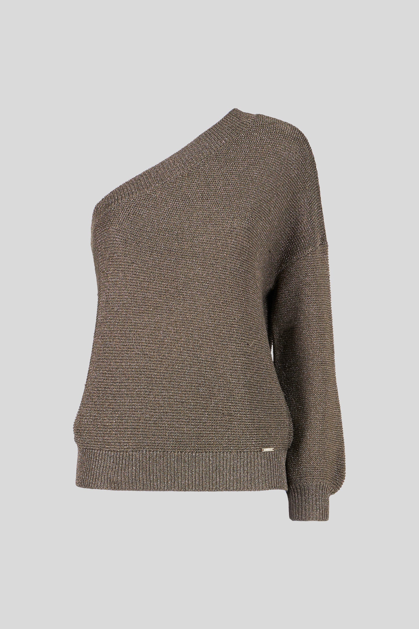 LIU JO One-shoulder Lurex sweater
