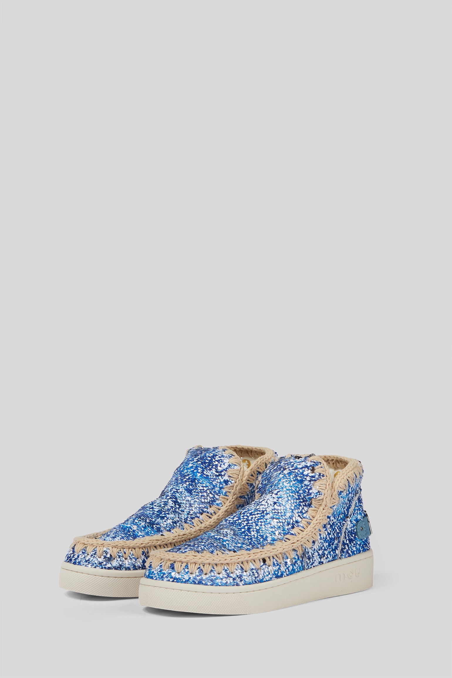 MOU Summer Eskimo Printed Sequins Sneaker Azzurre