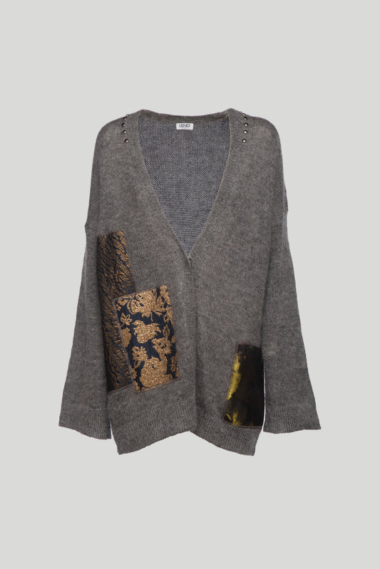 LIU JO Cardigan con Natural Monogram