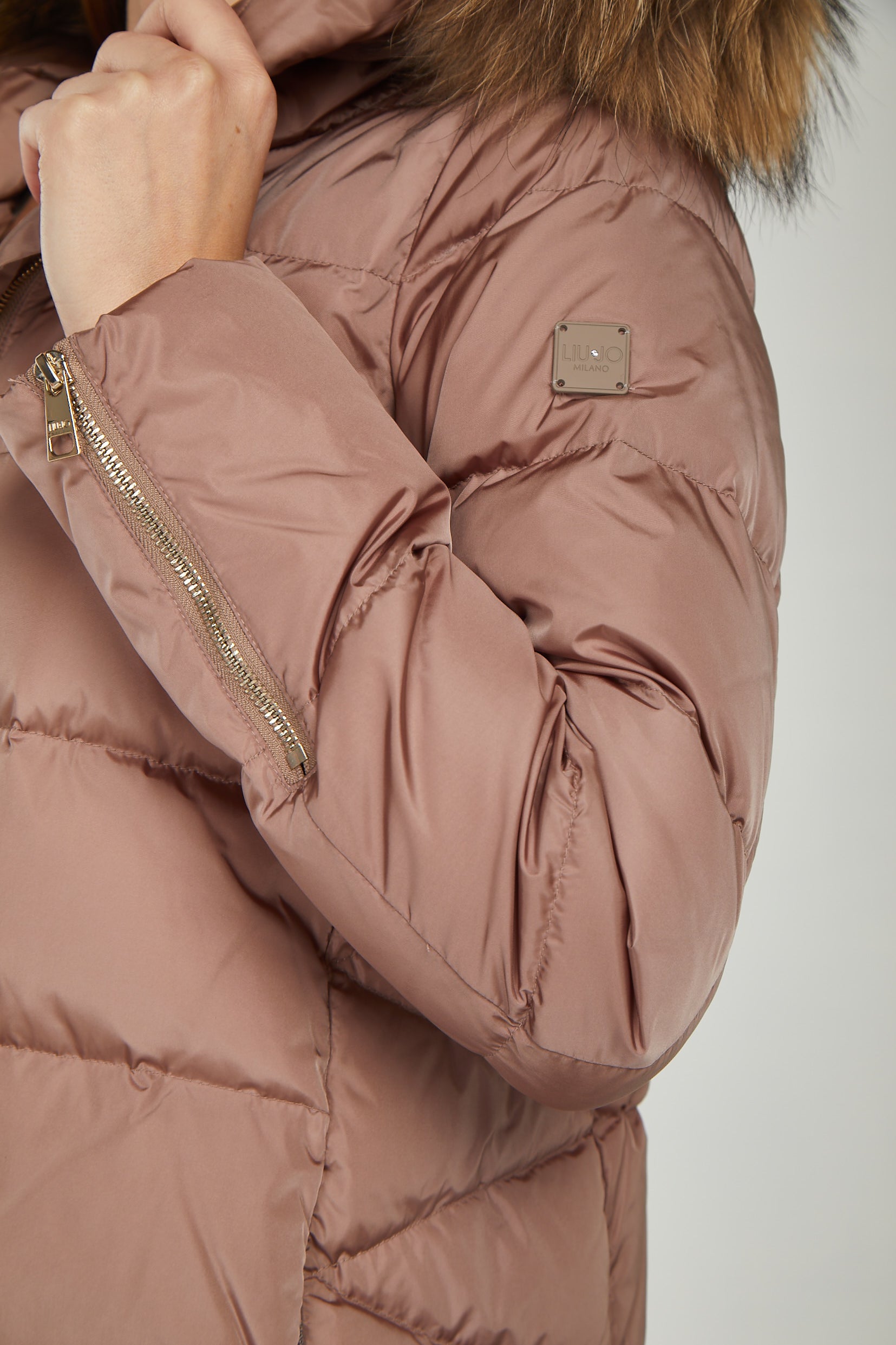 LIU JO Long Down Jacket with Hood