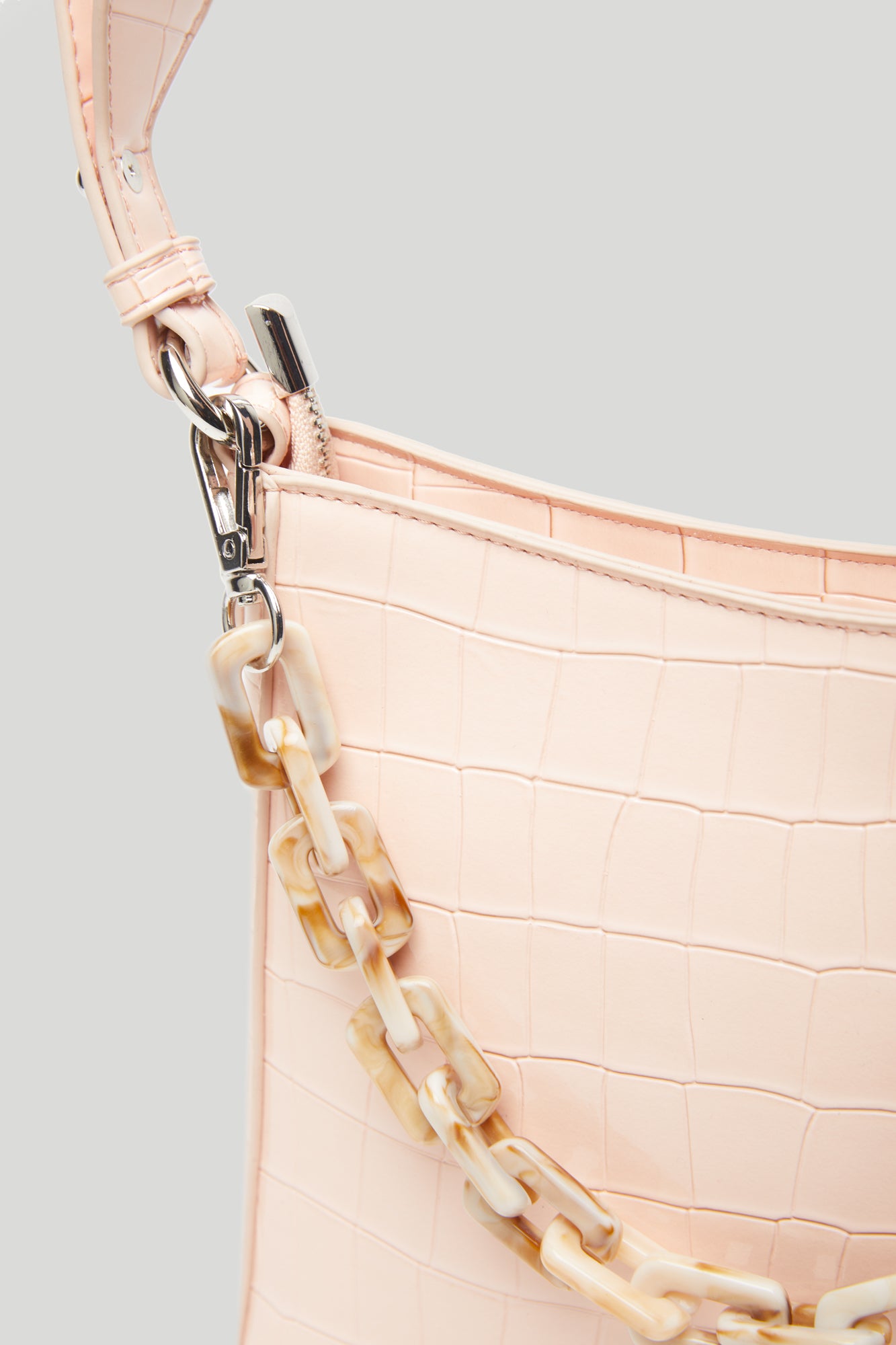 HVISK Borsa Amble Croco Small Rosa