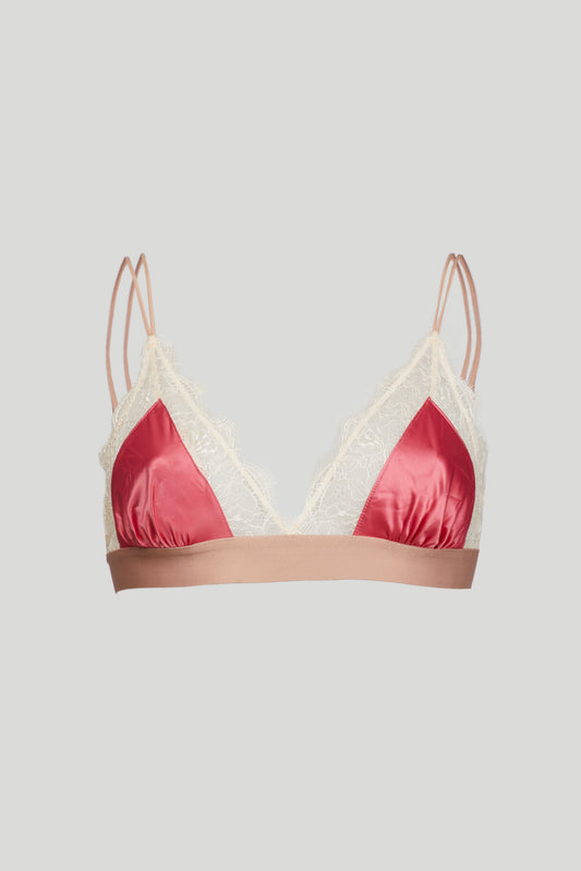LOVE STORIES Bralette Lampone con Pizzo