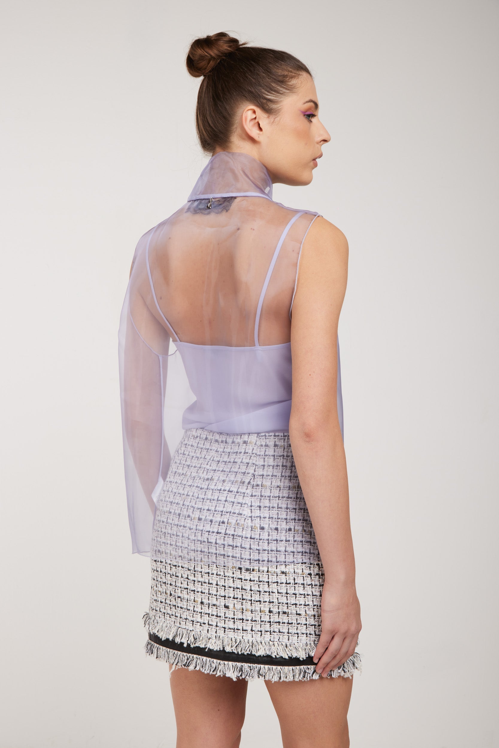 PATRIZIA PEPE Blusa Lilla con Fiocco