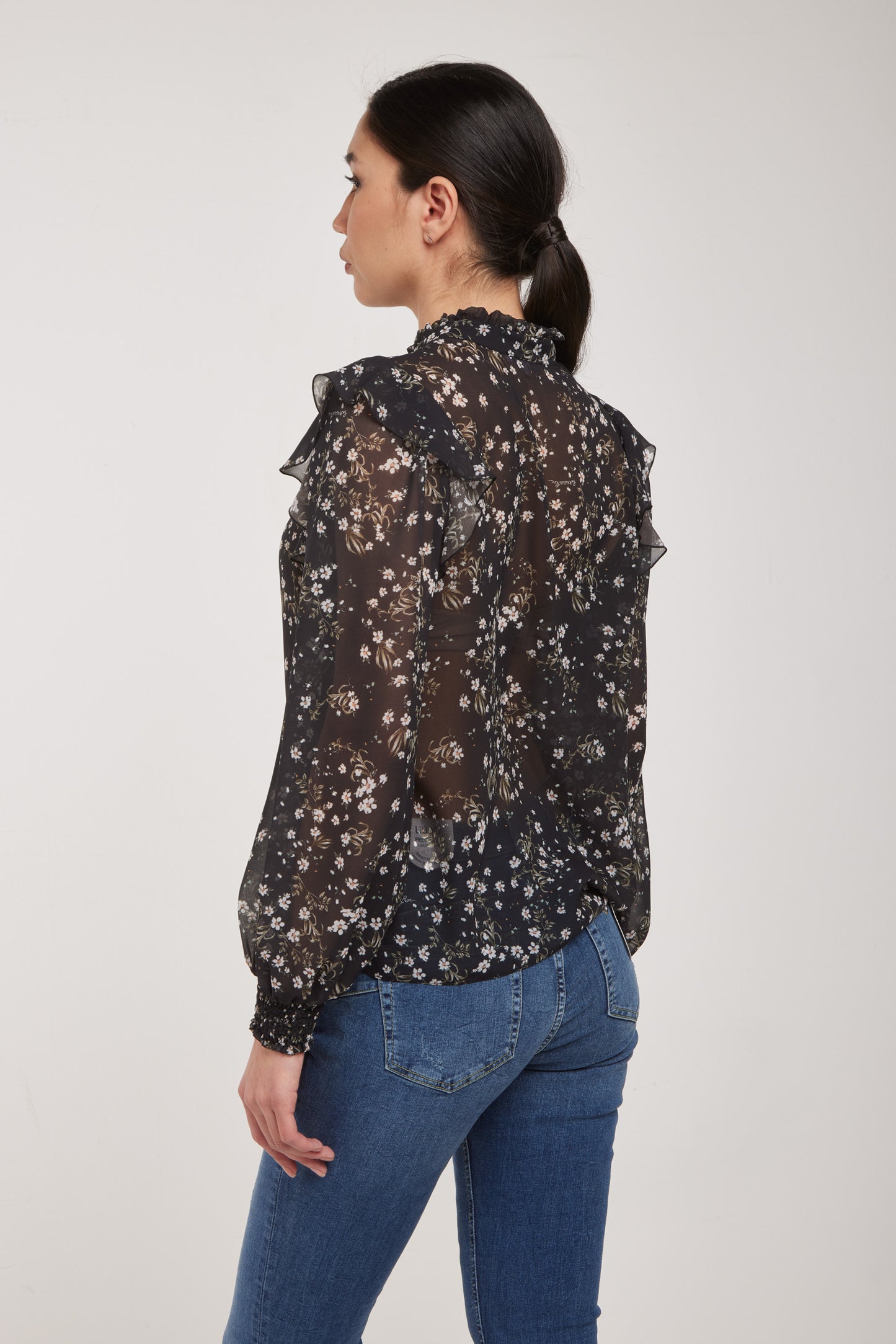 PATRIZIA PEPE Blusa Nera Floreale