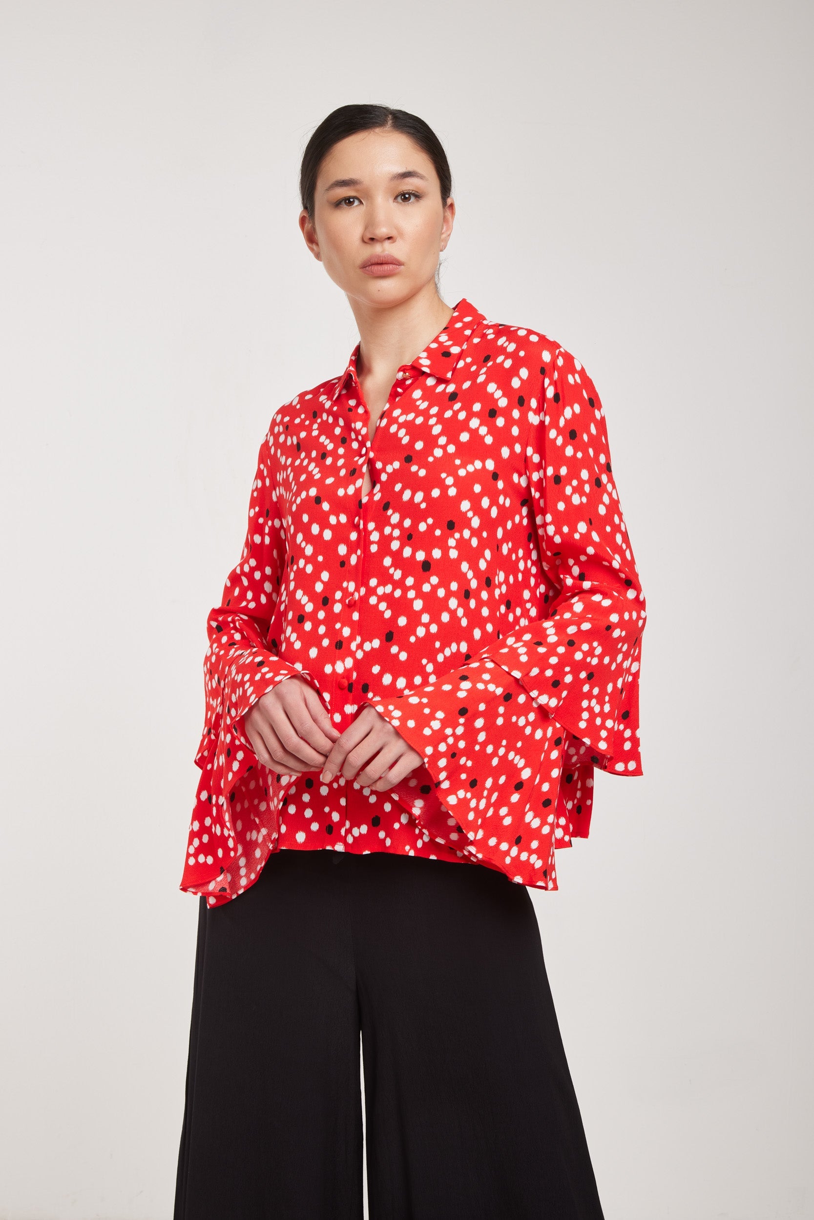 PATRIZIA PEPE Red Polka Dot Shirt