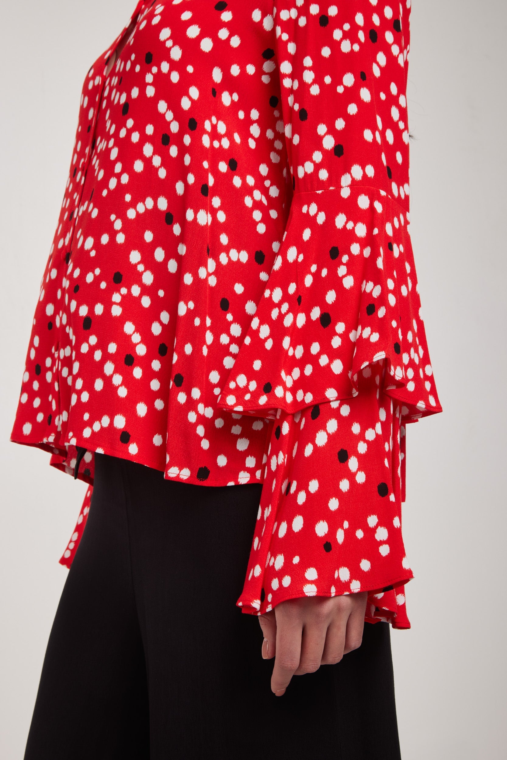 PATRIZIA PEPE Camicia Rossa Fantasia Pois