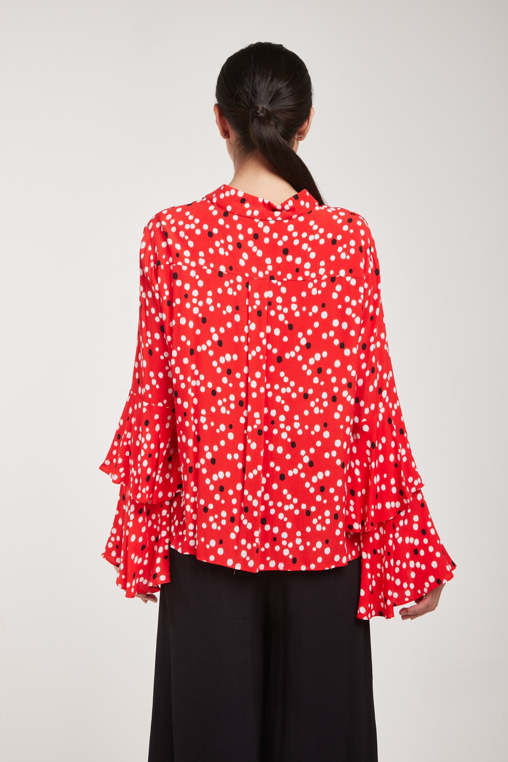 PATRIZIA PEPE Camicia Rossa Fantasia Pois
