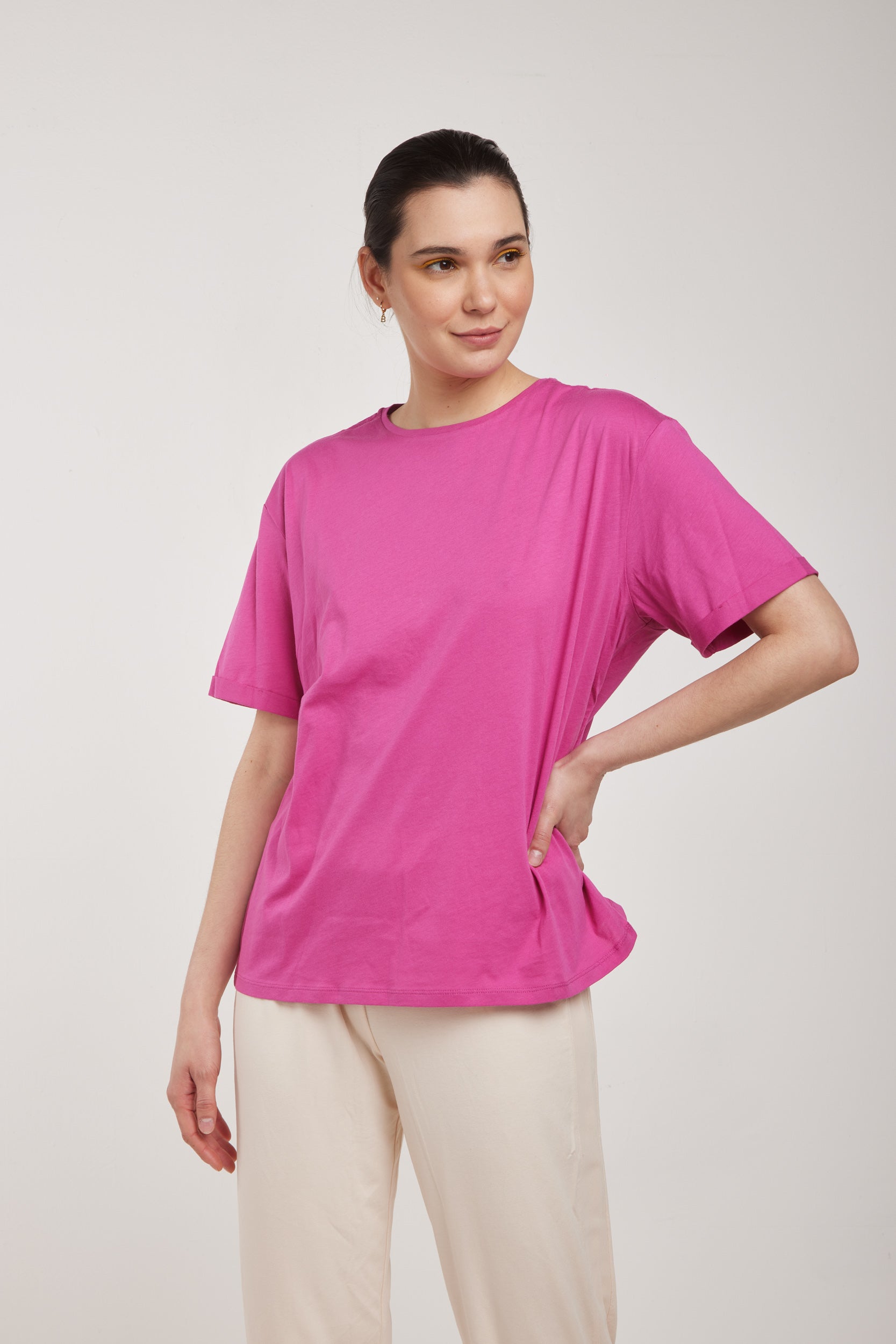 PATRIZIA PEPE T-Shirt Oversize Fuxia