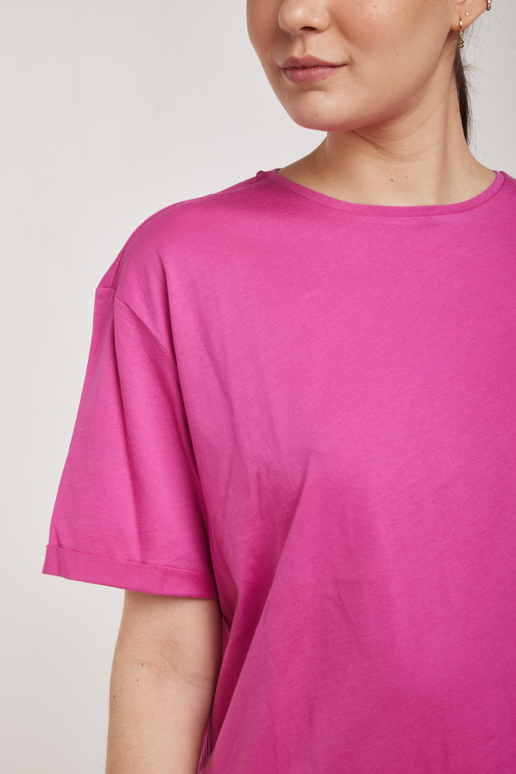 PATRIZIA PEPE T-Shirt Oversize Fuxia