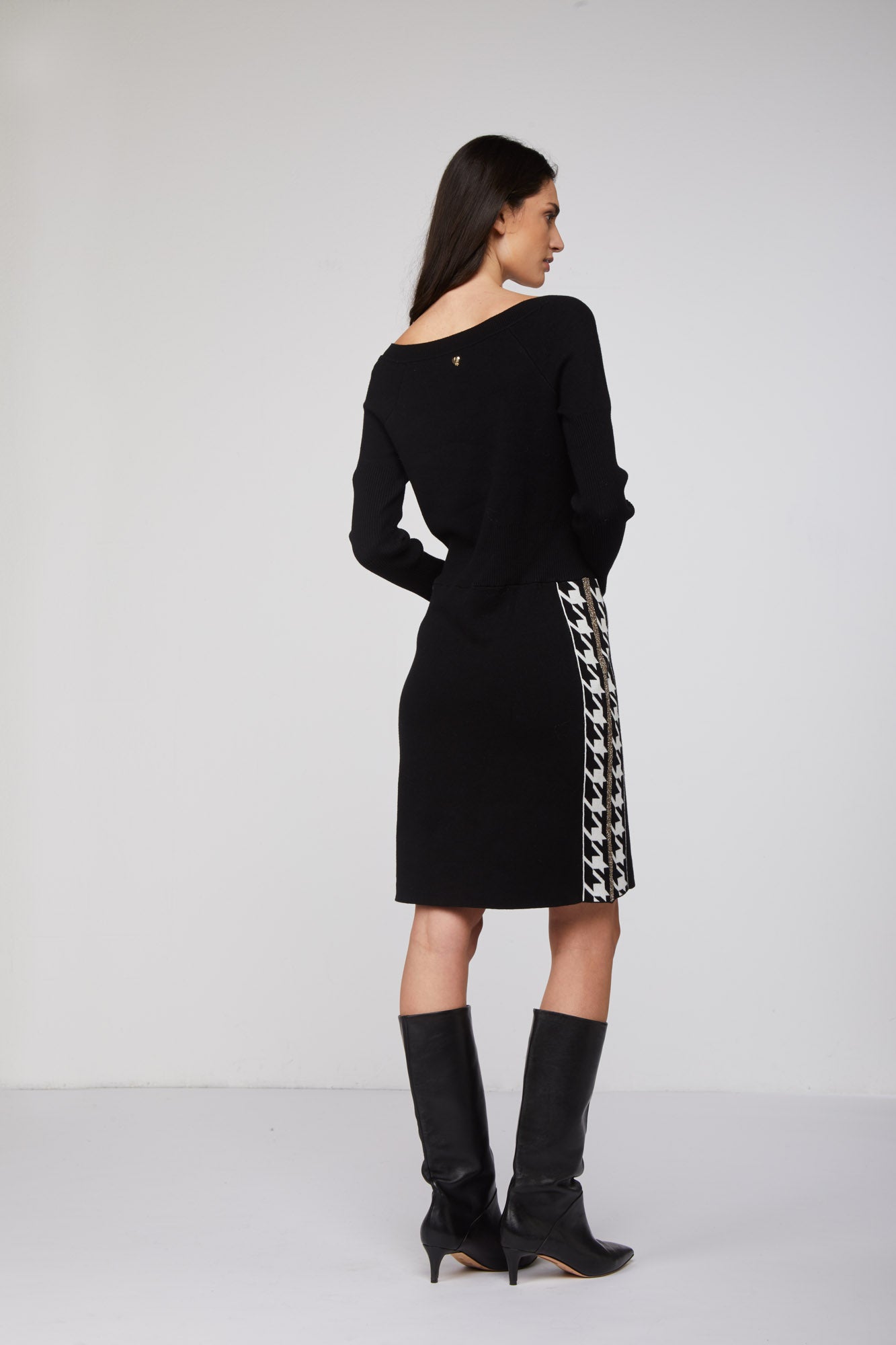MY TWIN TWINSET Abito a Tubo in Maglia Nero