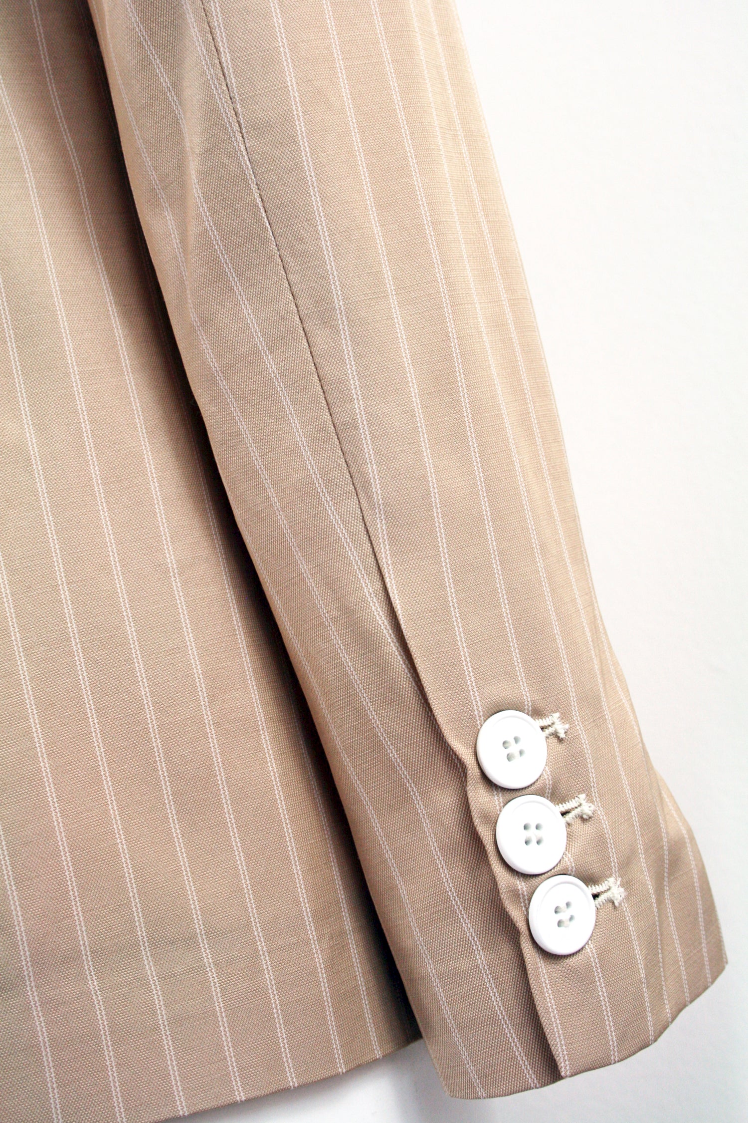 GIULIETTE BROWN Giacca Doppiopetto Gessato Beige