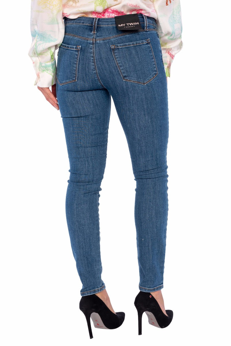 MY TWIN TWINSET Jeans Skinny con Cinque Tasche