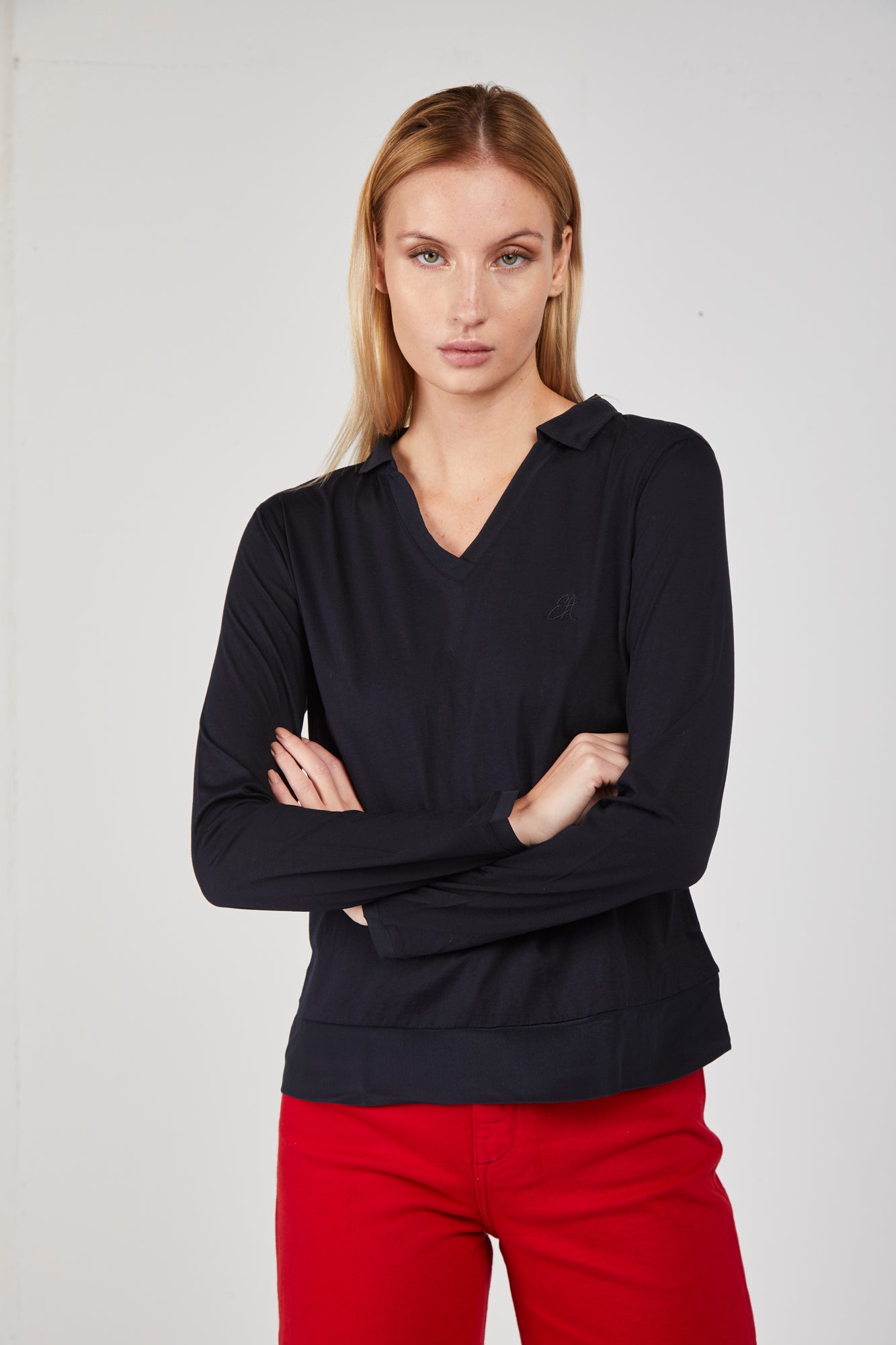 EMPORIO ARMANI Maglia Navy a Maniche Lunghe
