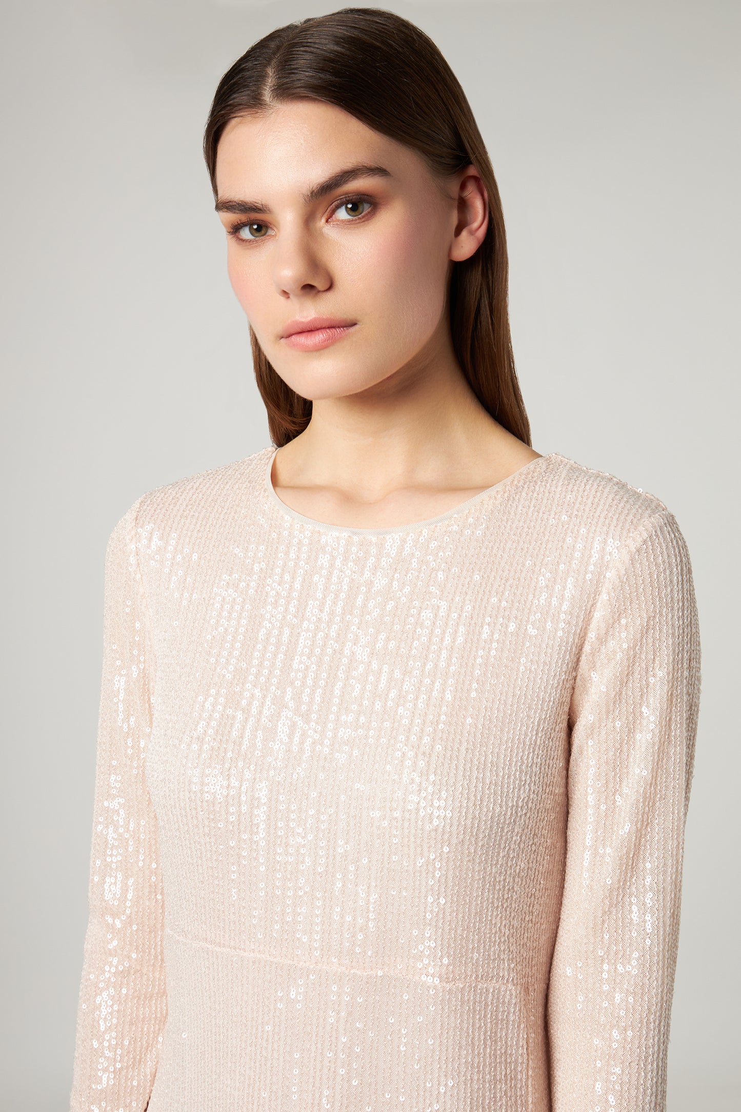 PATRIZIA PEPE Abito Lungo con Paillettes Rosa